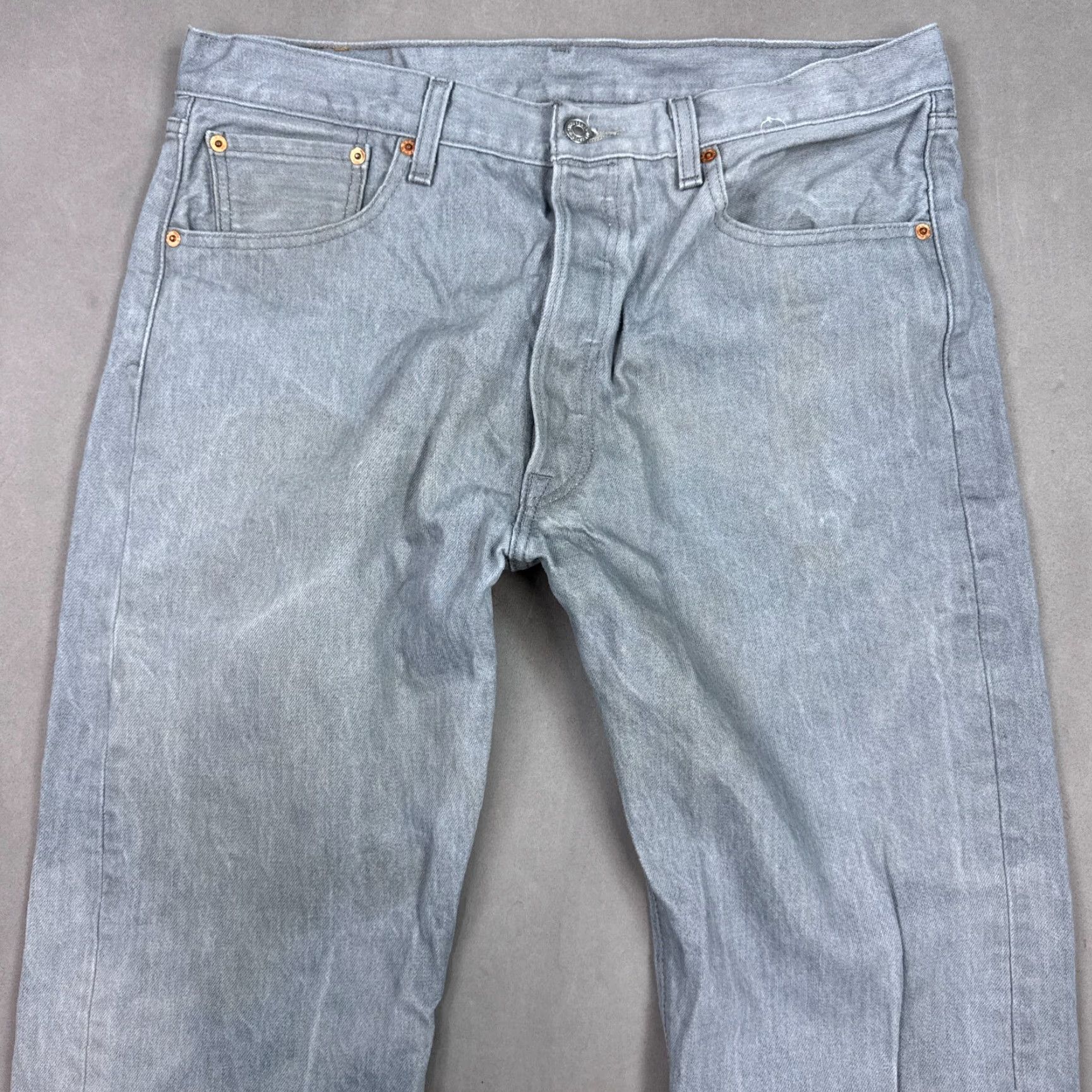 Levi's Levi's 501 Jeans Men 36x30 Gray Button Fly Pant Distressed Workwear Vintage No Size US 36 / EU 52 - 4 Thumbnail