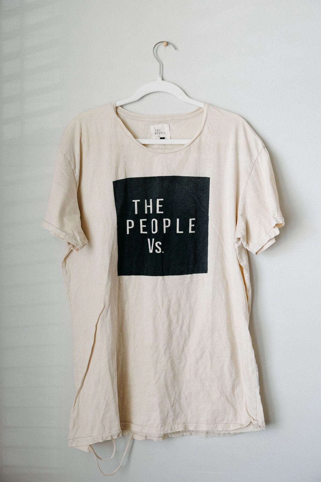 The People Vs. The People Vs. Tee – XL – Distressed Cream / Black Box Logo Size US XL / EU 56 / 4 - 1 Thumbnail