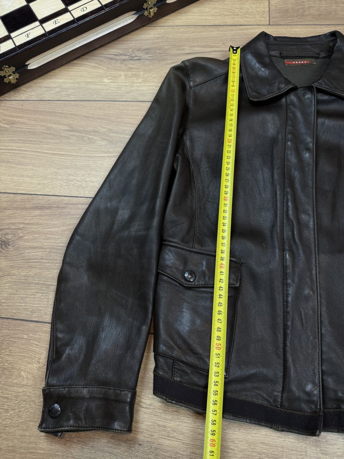 Prada Archive leather jacket Prada original luxury streetwear item Size S / US 4 / IT 40 - 7 Thumbnail