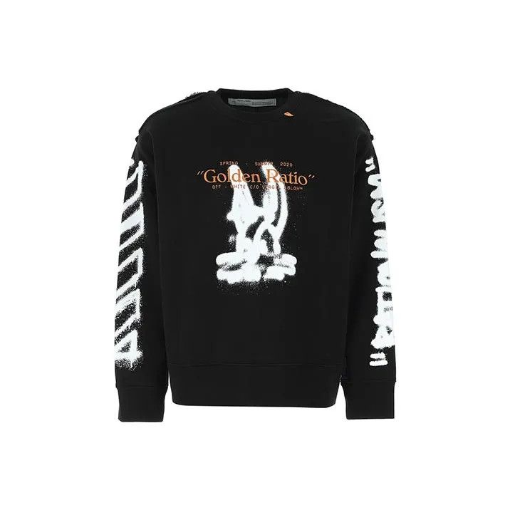 Off-White Off-White SS20 Black Graffiti Long Sleeve Hoodie 0079 Size US XS / EU 42 / 0 - 1 Thumbnail