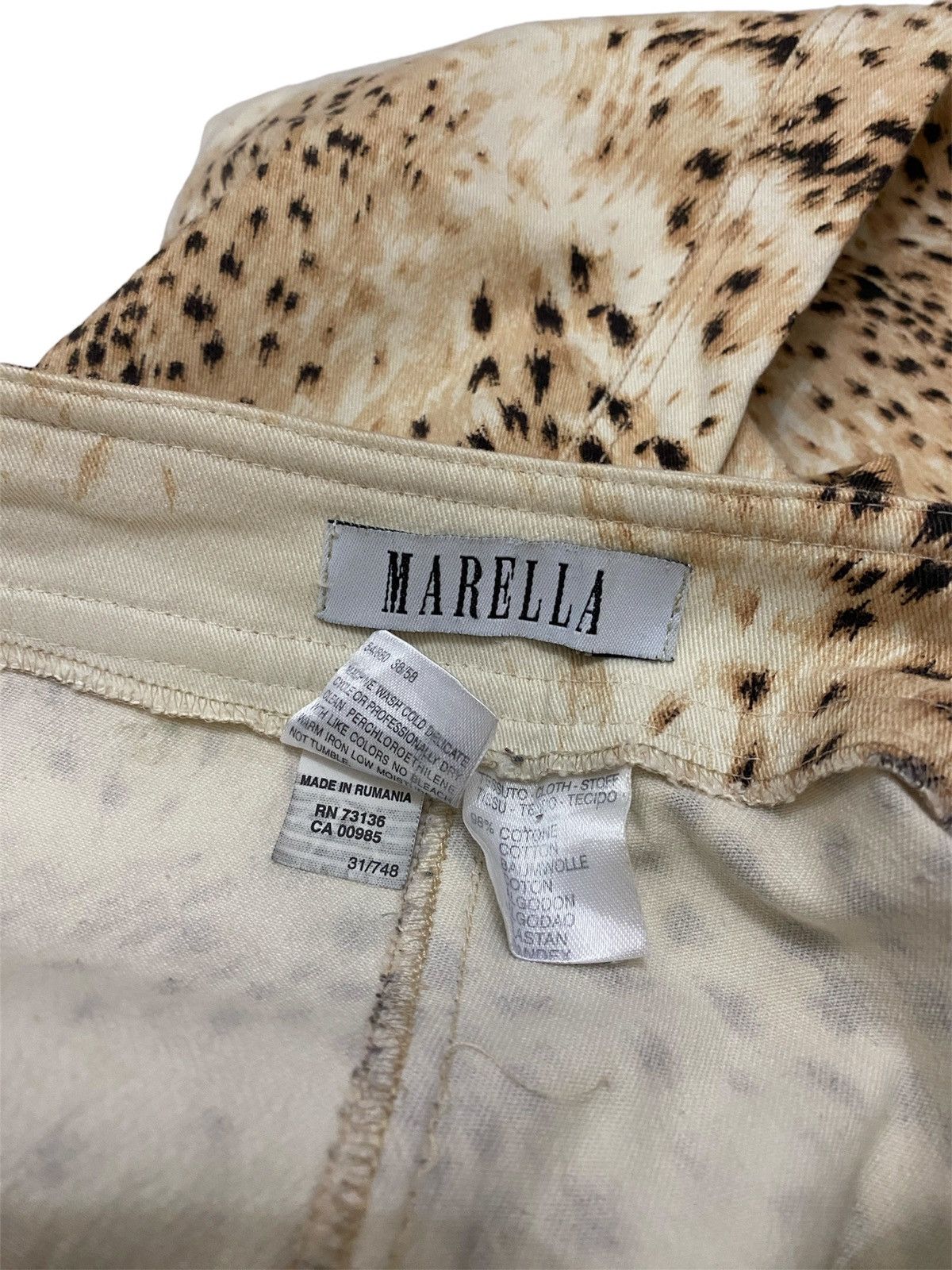 If Six Was Nine × Le Grande Bleu (L.G.B.) Marella Leopard Flared pants Size 27" / US 4 / IT 40 - 8 Thumbnail