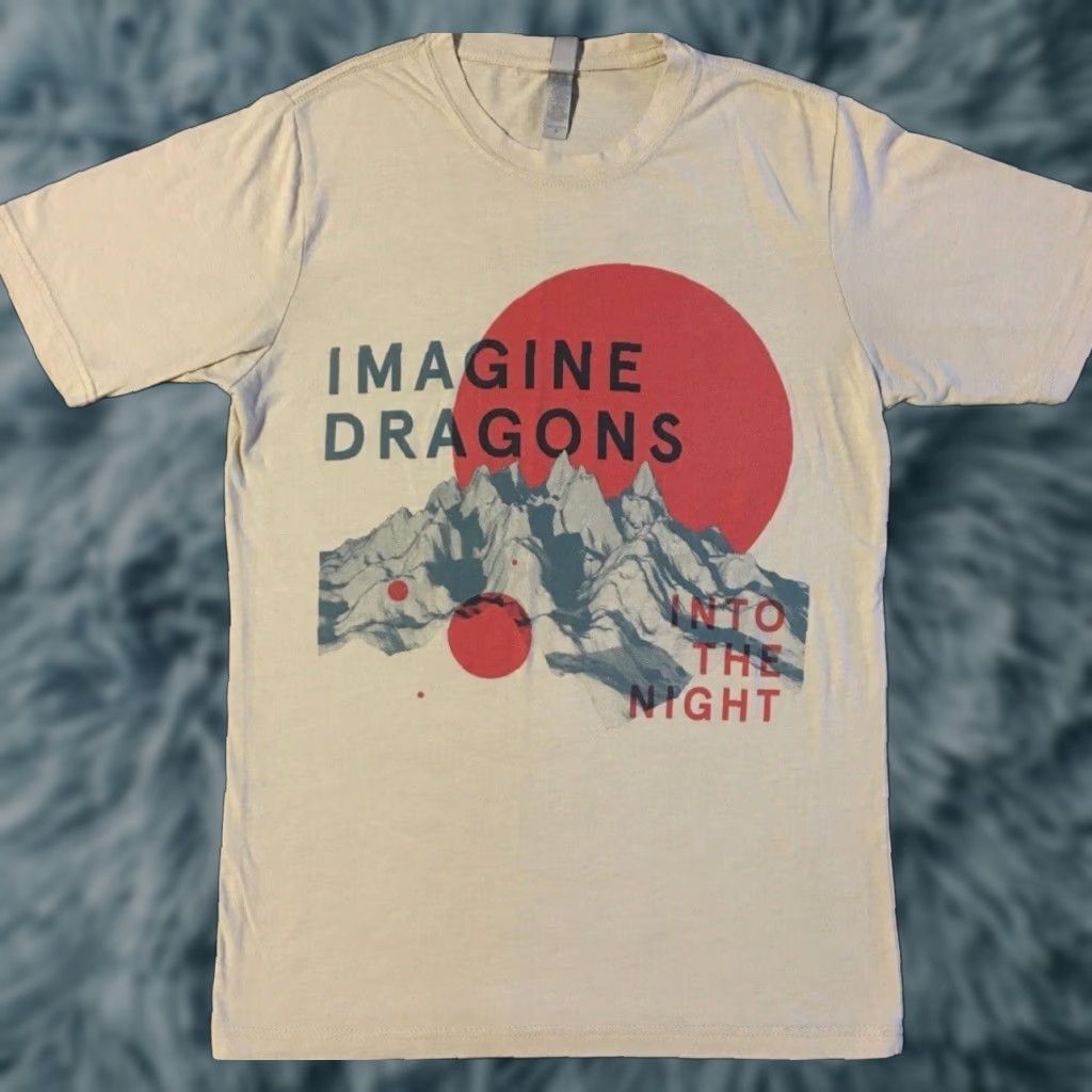 Vintage Imagine Dragons Into The Night Tour Shirt S Concert Beig e Vintage Graphic Tee Men's Short Sleeve Retro Band Rock 70s 80s 90s Concert Tour Music Size US S / EU 44-46 / 1 - 1 Thumbnail
