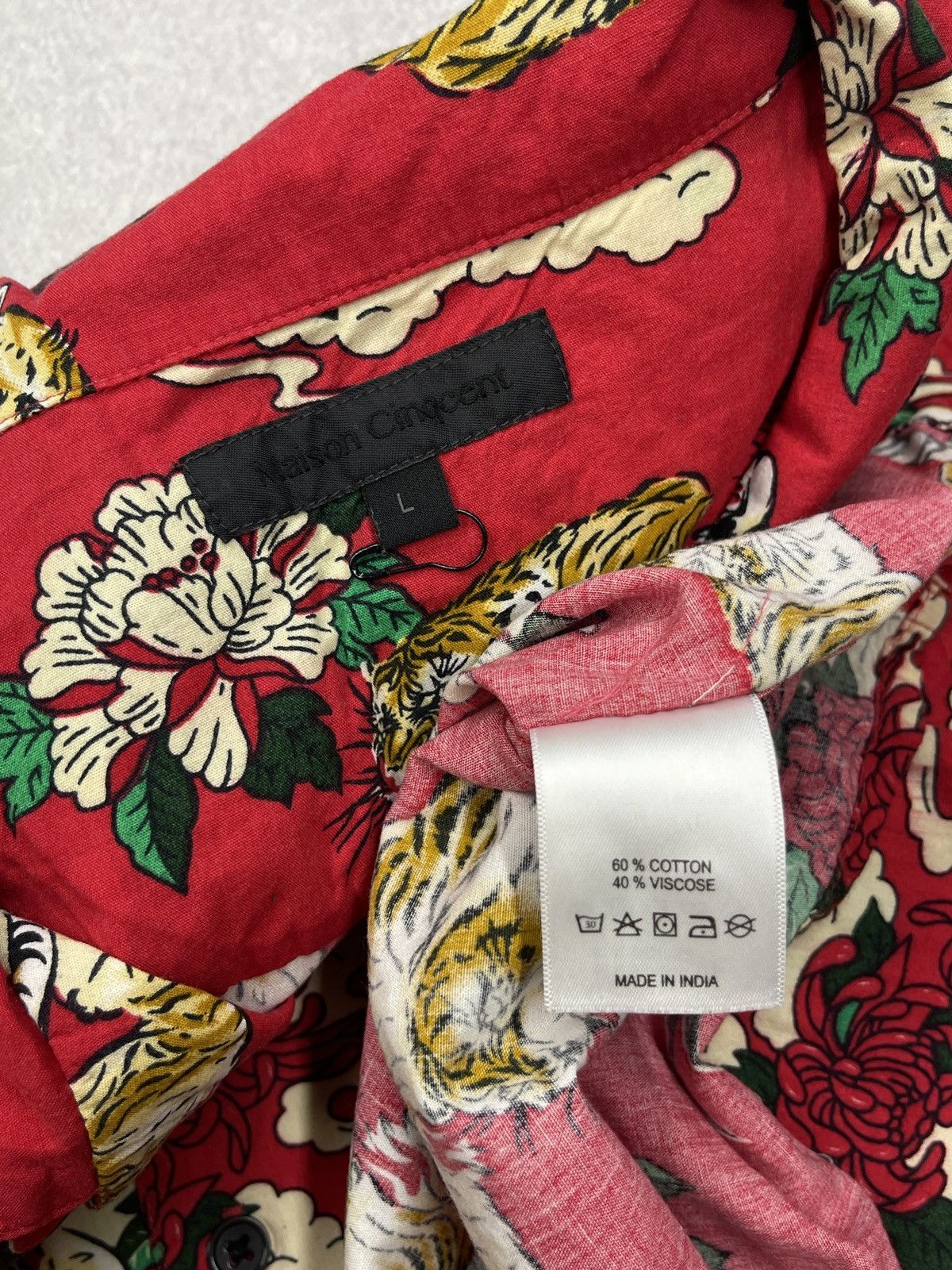 Other Mens Maison Cinqcent Japanese Style Shirt Tiger Full Print Size US L / EU 52-54 / 3 - 8 Thumbnail