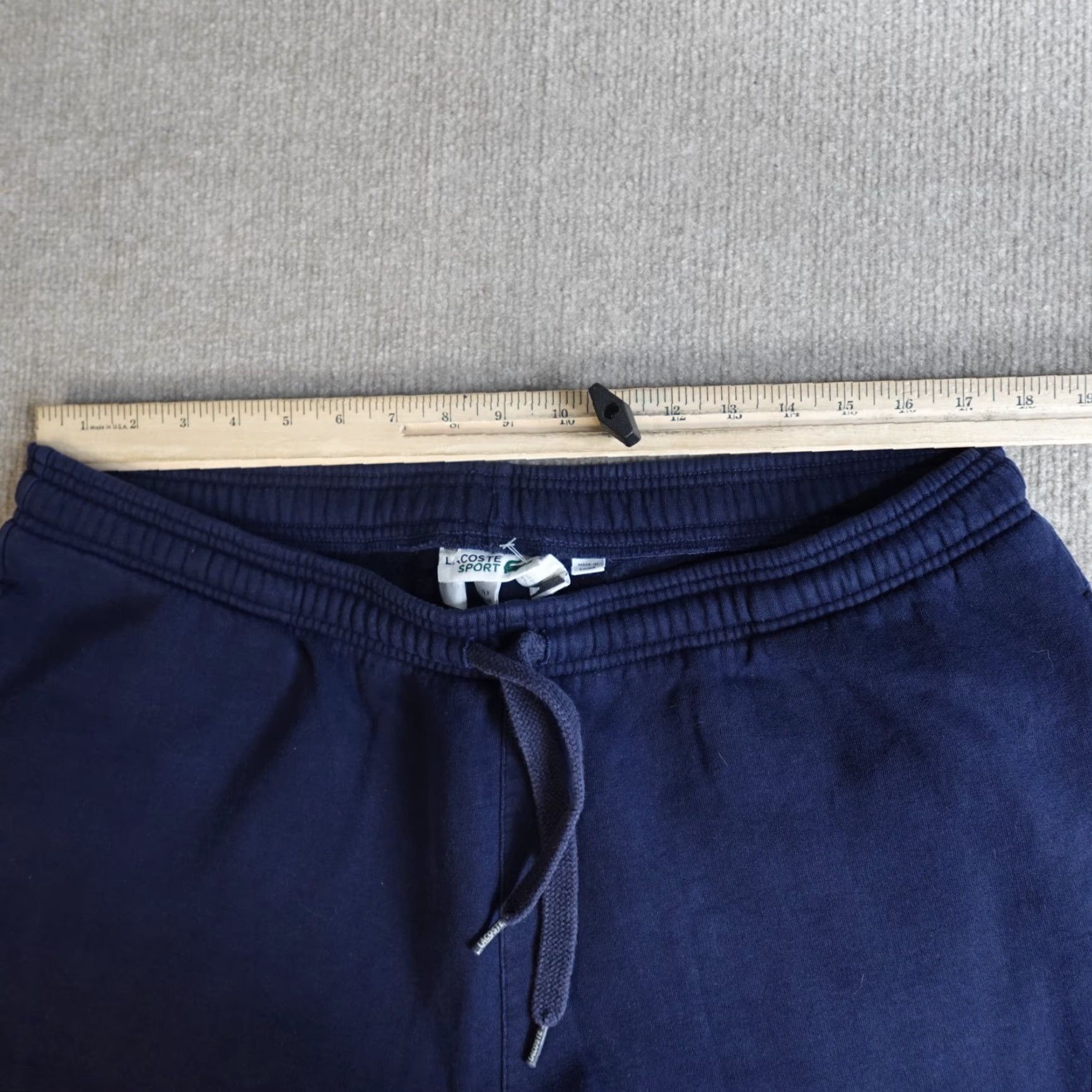 Lacoste Lacoste Pants 4XL Blue Solid Drawstring Joggers Mens Regular Cotton Blend Activewear Size US 39 - 5 Thumbnail