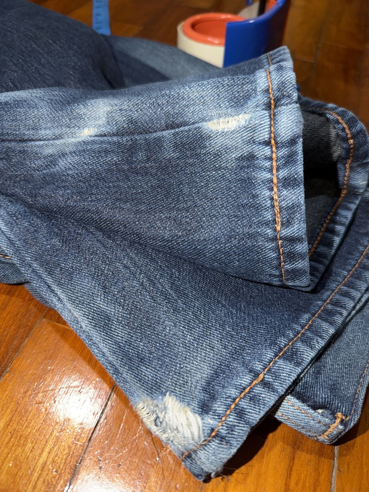 Edwin Edwin 506 faded wash and distressed japanese brand Size US 33 - 4 Thumbnail