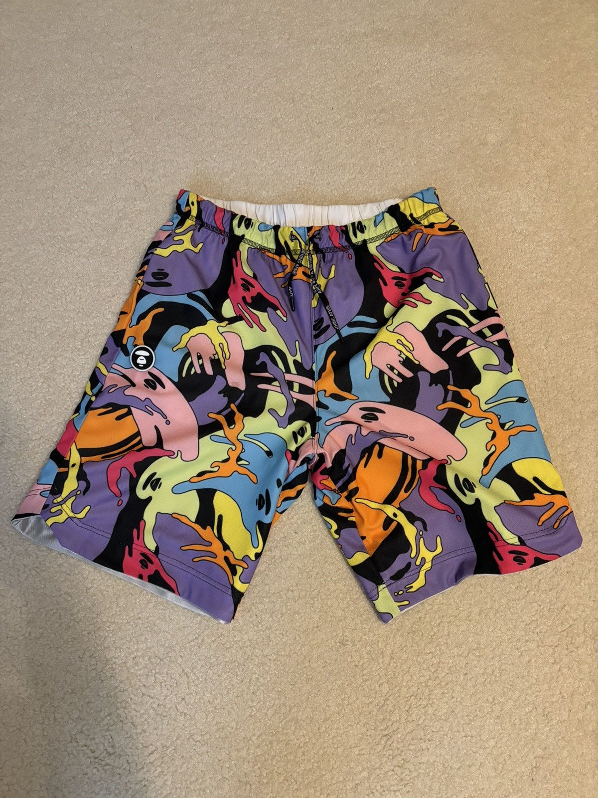 Aape A Bathing Ape Reversible Space Multicolor Camo Shorts Grey Size US 34 / EU 50 - 1 Thumbnail