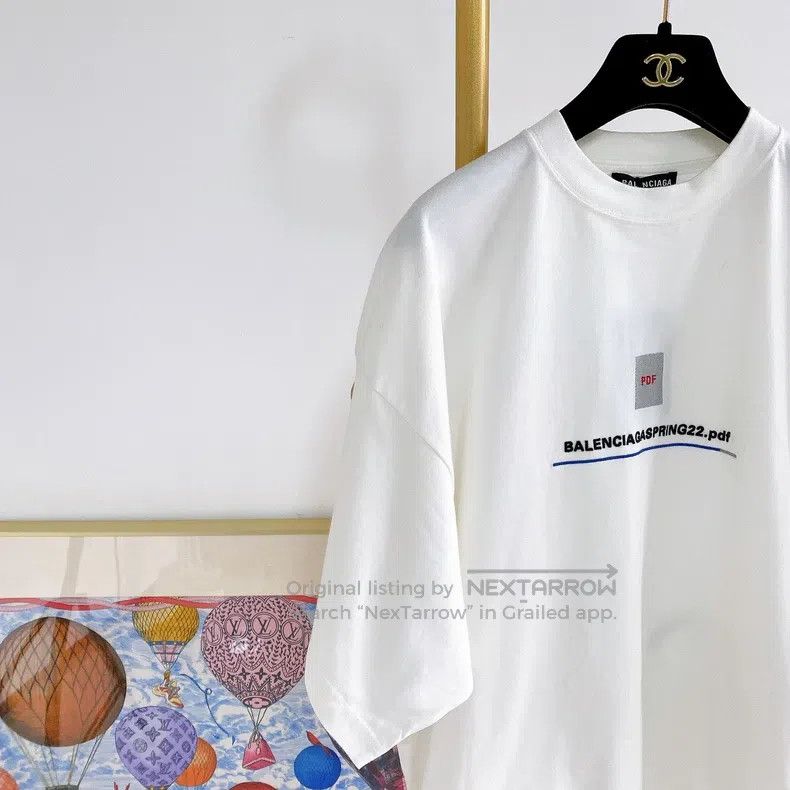 Balenciaga Balenciaga White T-Shirt Size US M / EU 48-50 / 2 - 3 Thumbnail