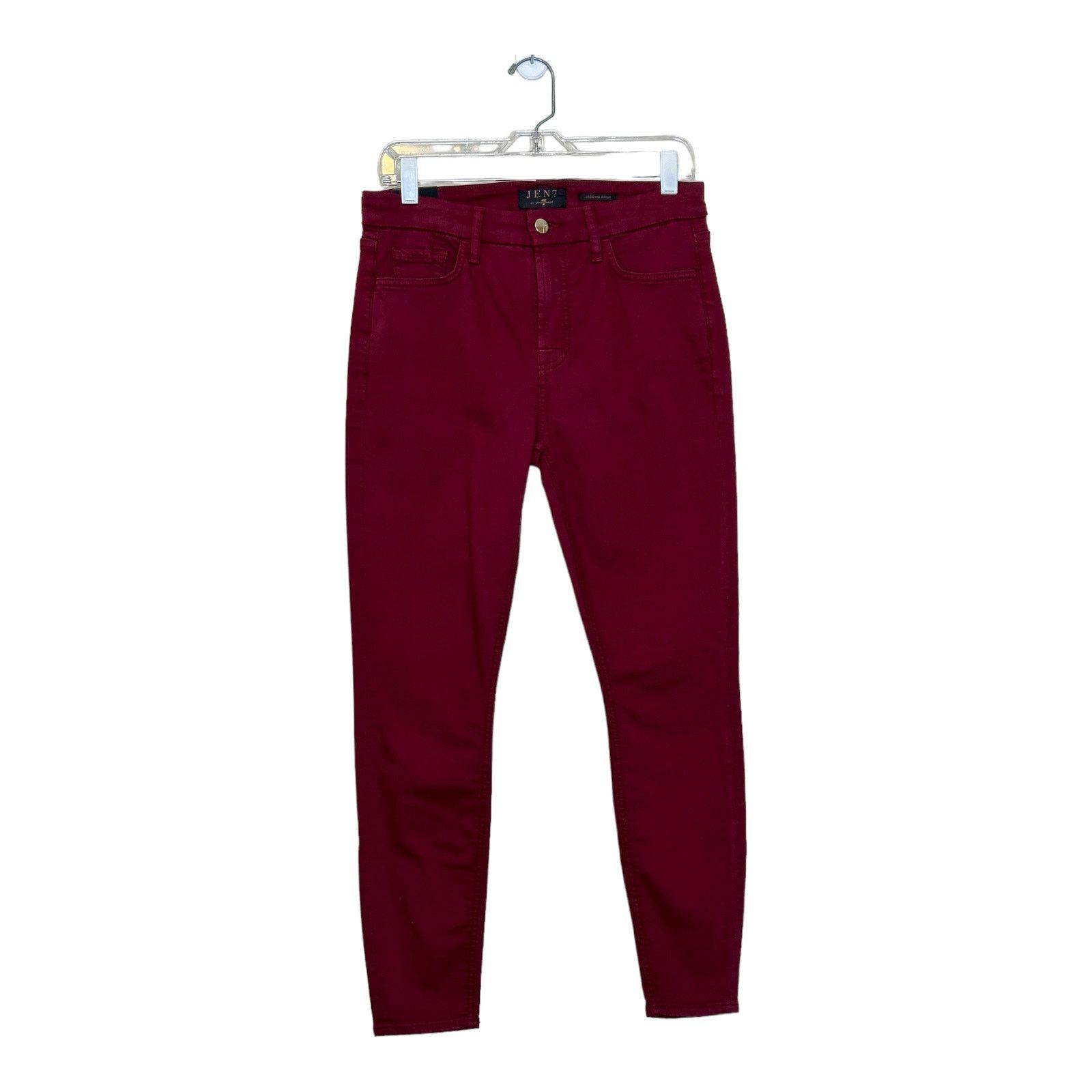 7 For All Mankind Jen7 red legging ankle stretch jeggings jeans size 8 Size 30" / US 8 / IT 44 - 1 Thumbnail