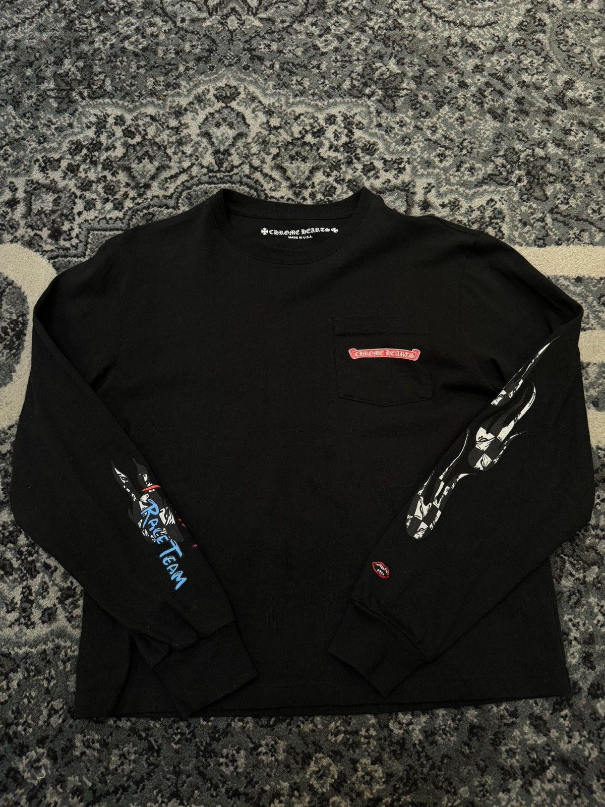 image of Chrome Hearts Matty Boy “Stay Fast” Longsleeve in Black, Men's (Size Small)