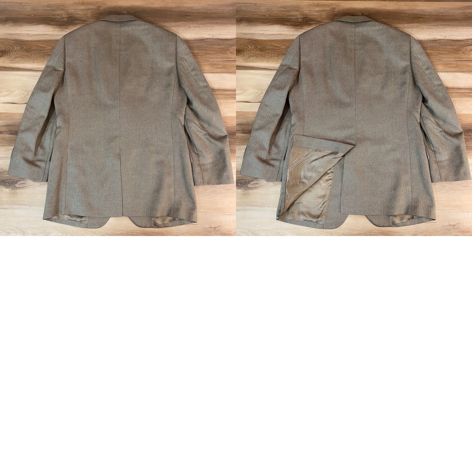 Jos. A. Bank Jos A Bank Blazer Mens 40R Camel Hair Silk Beige Brown Herringbone Sport Coat Size 40R - 9 Thumbnail