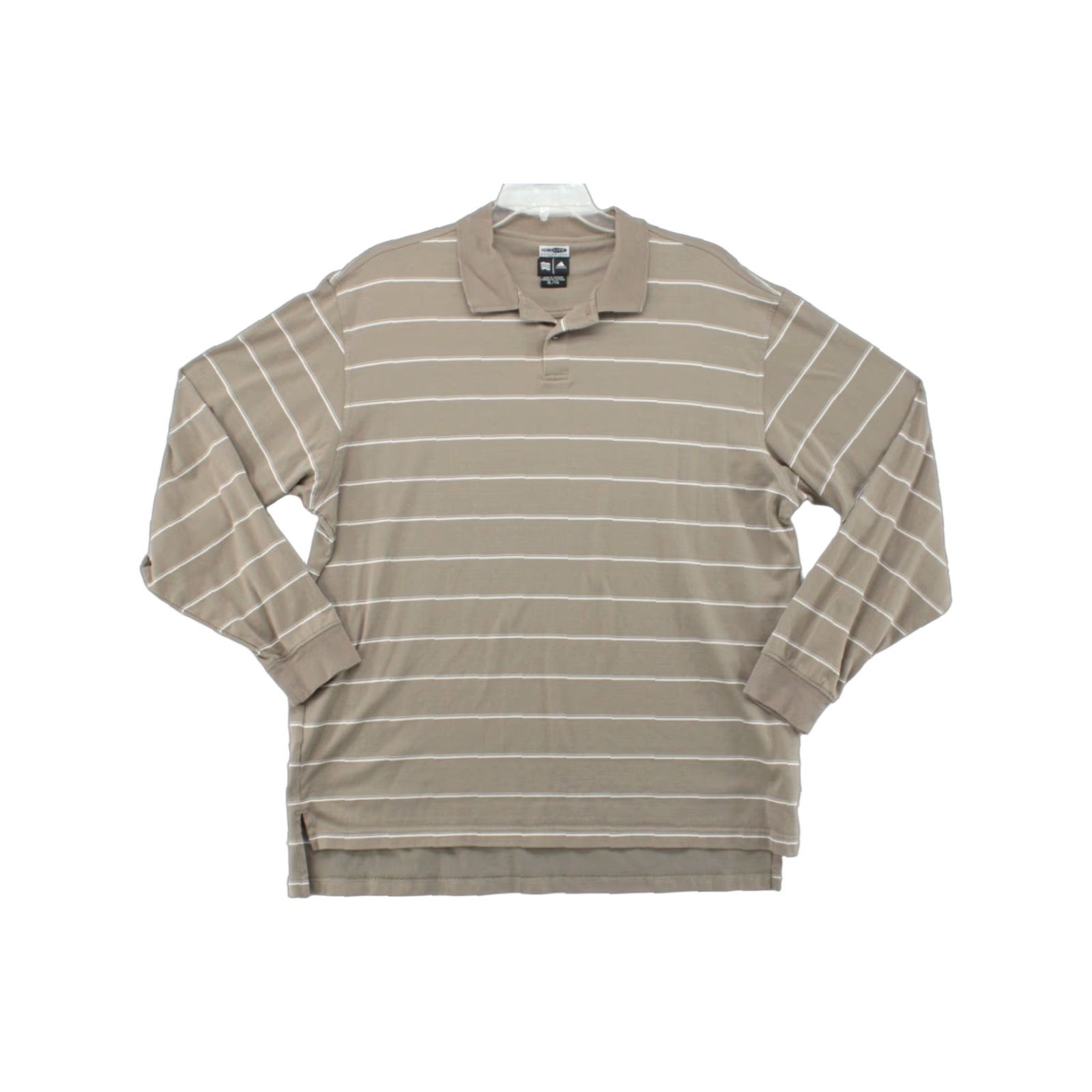 Adidas Adidas Shirt Men XL Brown Striped Golf Climalite Long Sleeve 1/4Button Pullover Size US XL / EU 56 / 4 - 1 Thumbnail