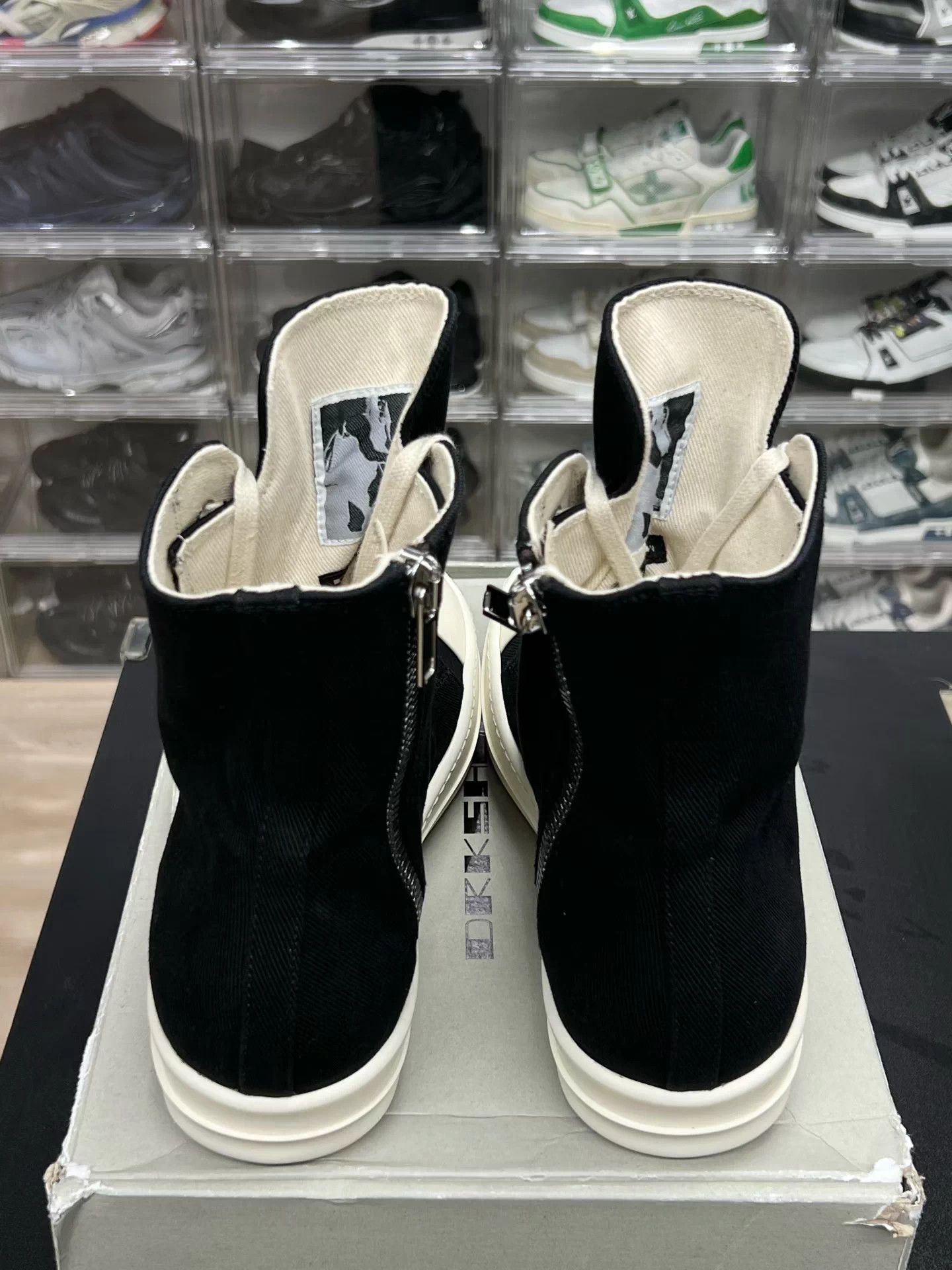 Rick Owens Rick Owens RO high-top black zipper sneaker EUR 43 Size US 10 / EU 43 - 6 Thumbnail