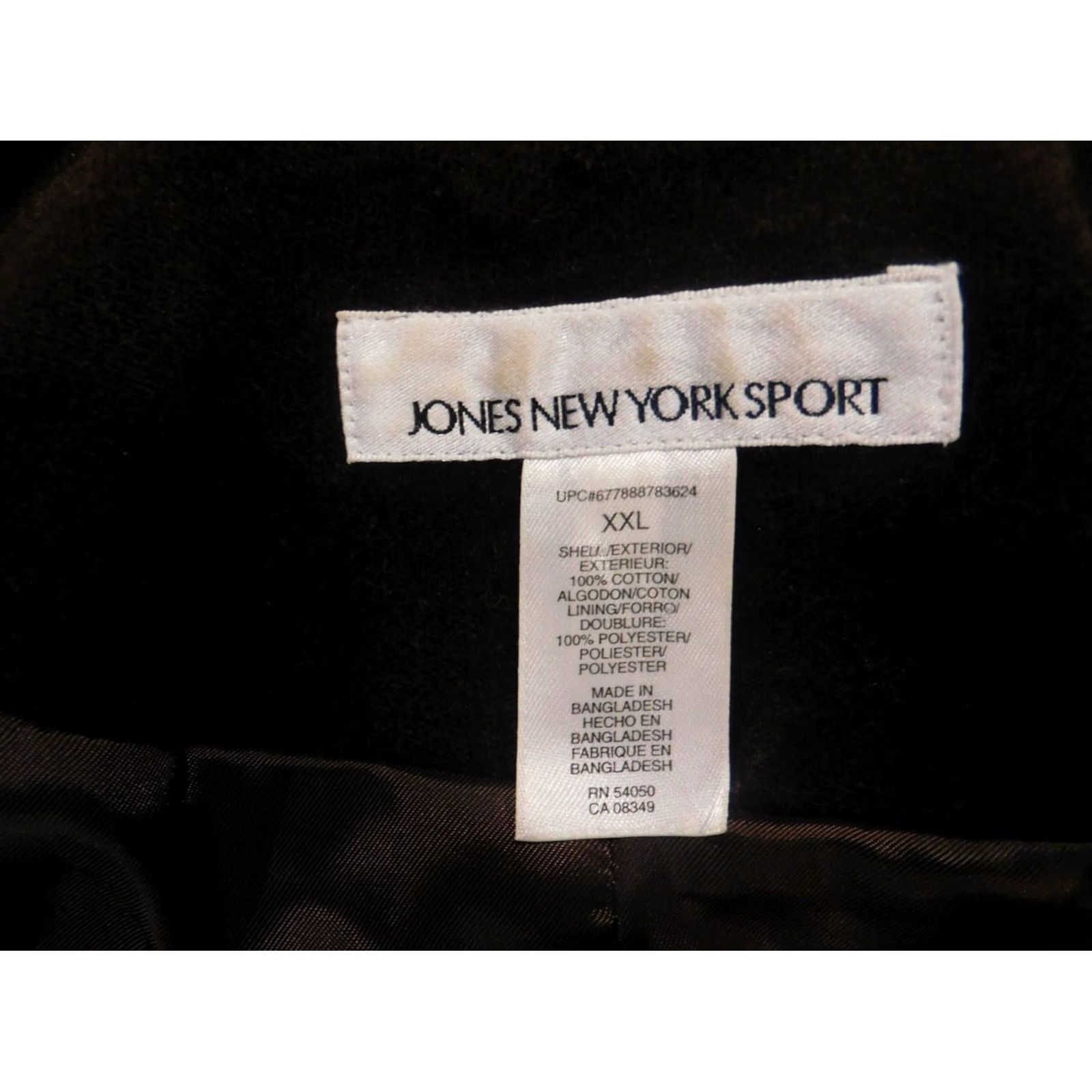 Jones New York Jones New York Womens Jacket 2XL Brown Blazer Casual Knit Cotton Embroidered Collared Long Sleeve Button Mid-Length Fall Spring Adults Women Size XXL / US 16-18 / IT 52-54 - 4 Thumbnail