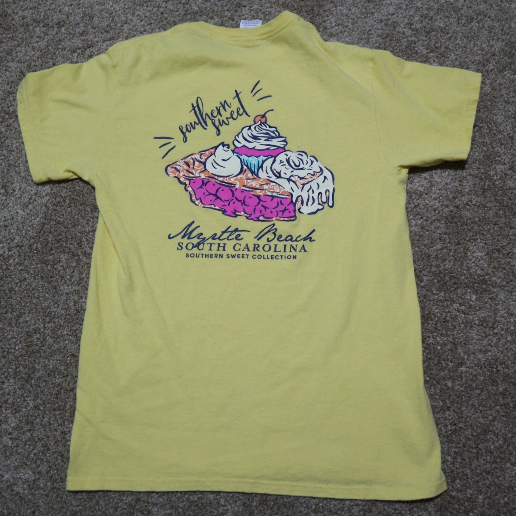 Delta Myrtle Beach South Carolina Southern Sweet Yellow Tee T-Shirt Size S Small Size US S / EU 44-46 / 1 - 7 Thumbnail