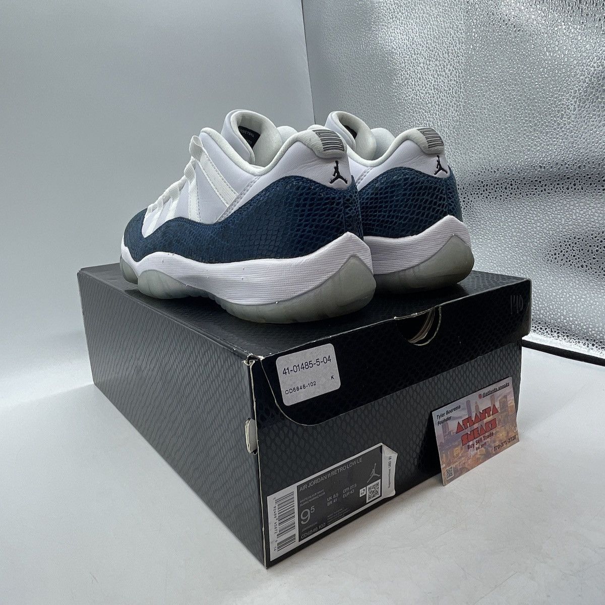 Jordan Brand Air Jordan 11 low navy snakeskin Size US 9.5 / EU 42-43 - 4 Thumbnail