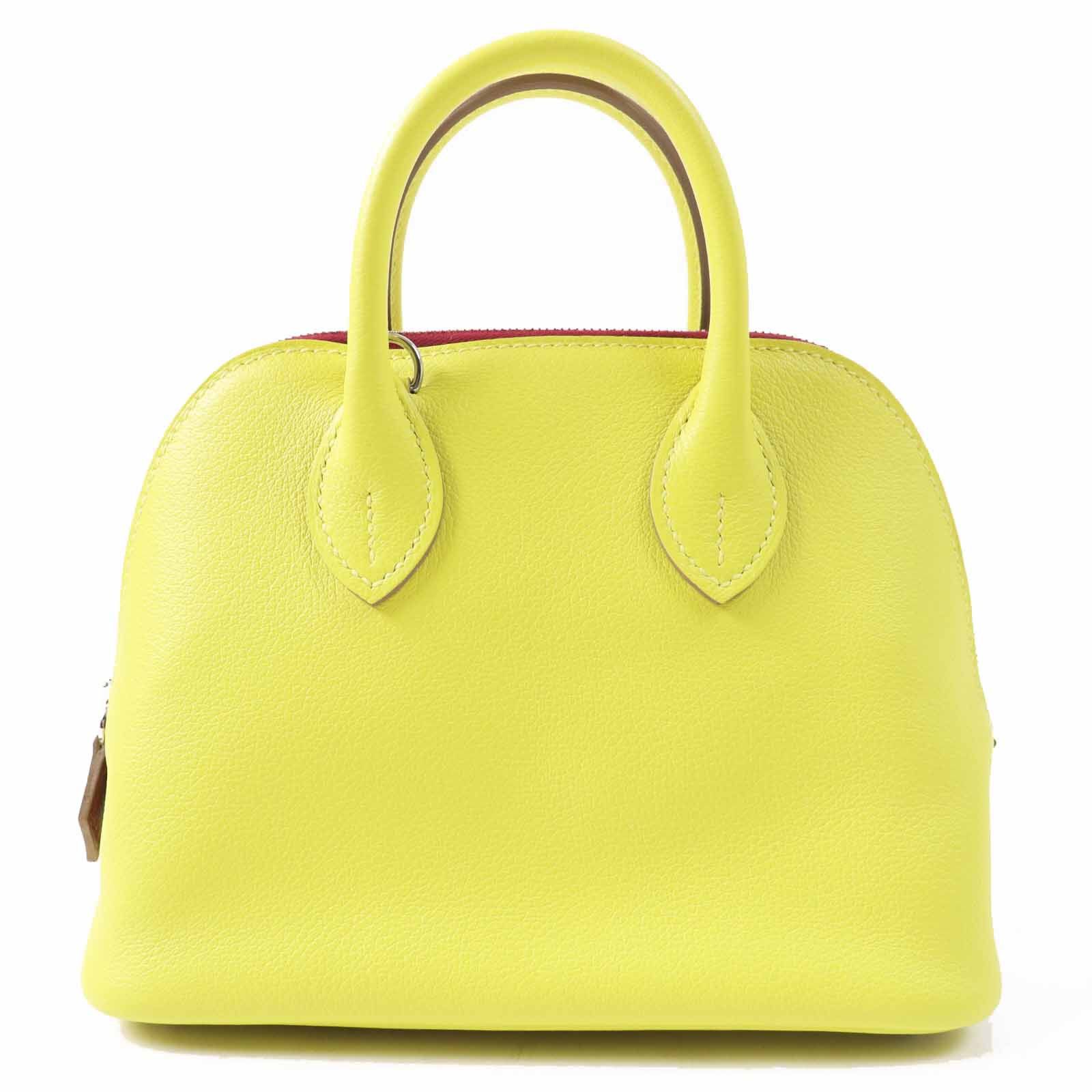 Hermes Hermes Bolide 1923 Evercolor Shoulder Bag Leather Shoulder Bag Stamp B (2023) in Yellow, Women's