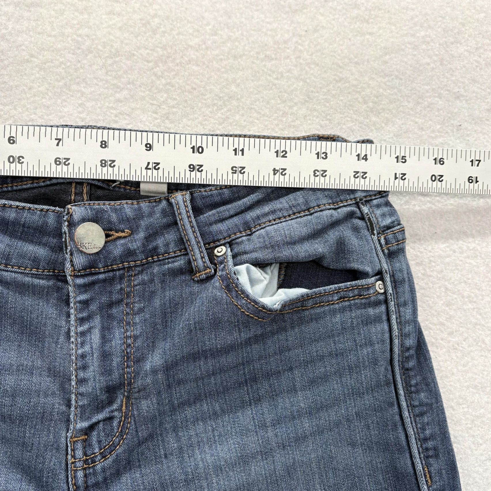 Vintage Buckle BKE Payton Mid Rise Skinny Jeans Womens 27 Blue Stretch Denim Grunge Y2K Size 27" / US 4 / IT 40 - 6 Thumbnail
