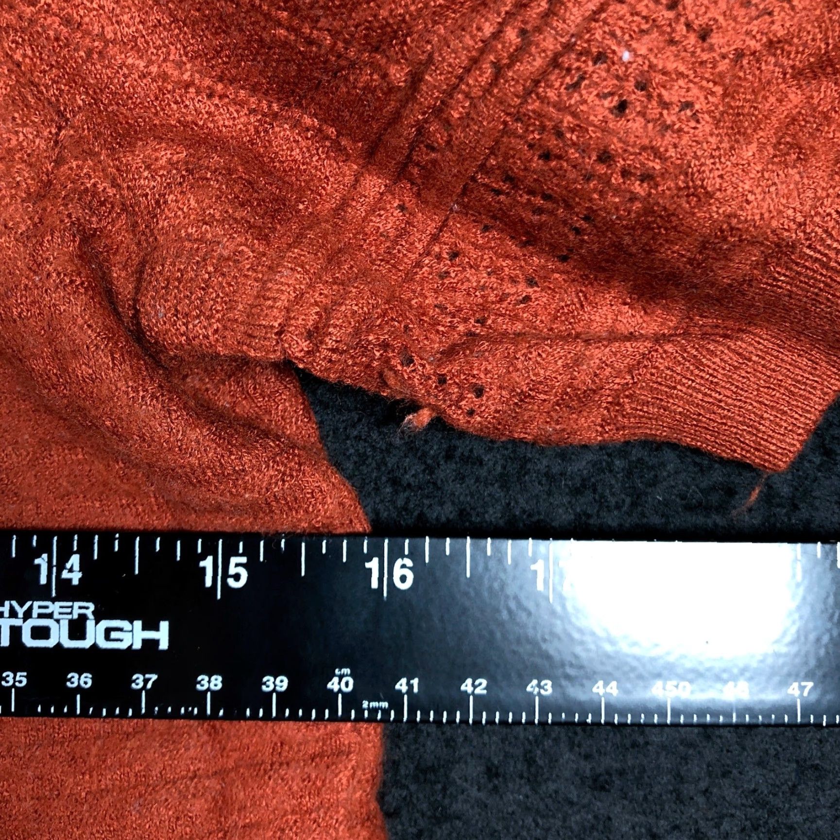 Ann Taylor LOFT Womens Sweater Burnt Orange Wool Blend Puff Sleeve Ruffle Medium Knit Crew Neck Casual Womens Size M / US 6-8 / IT 42-44 - 7 Thumbnail