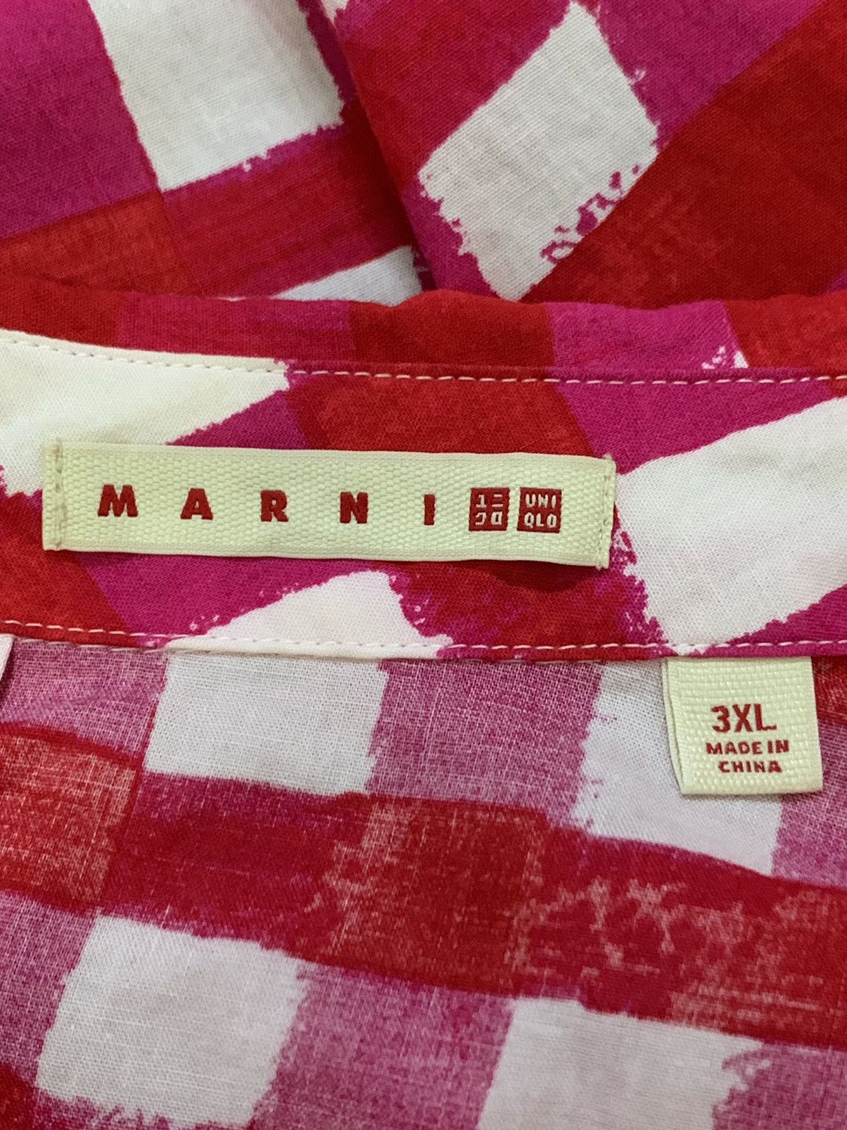 Marni × Uniqlo MARNI x UNIQLO Checkred Sleeveless Blouses Size 3XL / US 20-22 - 6 Thumbnail