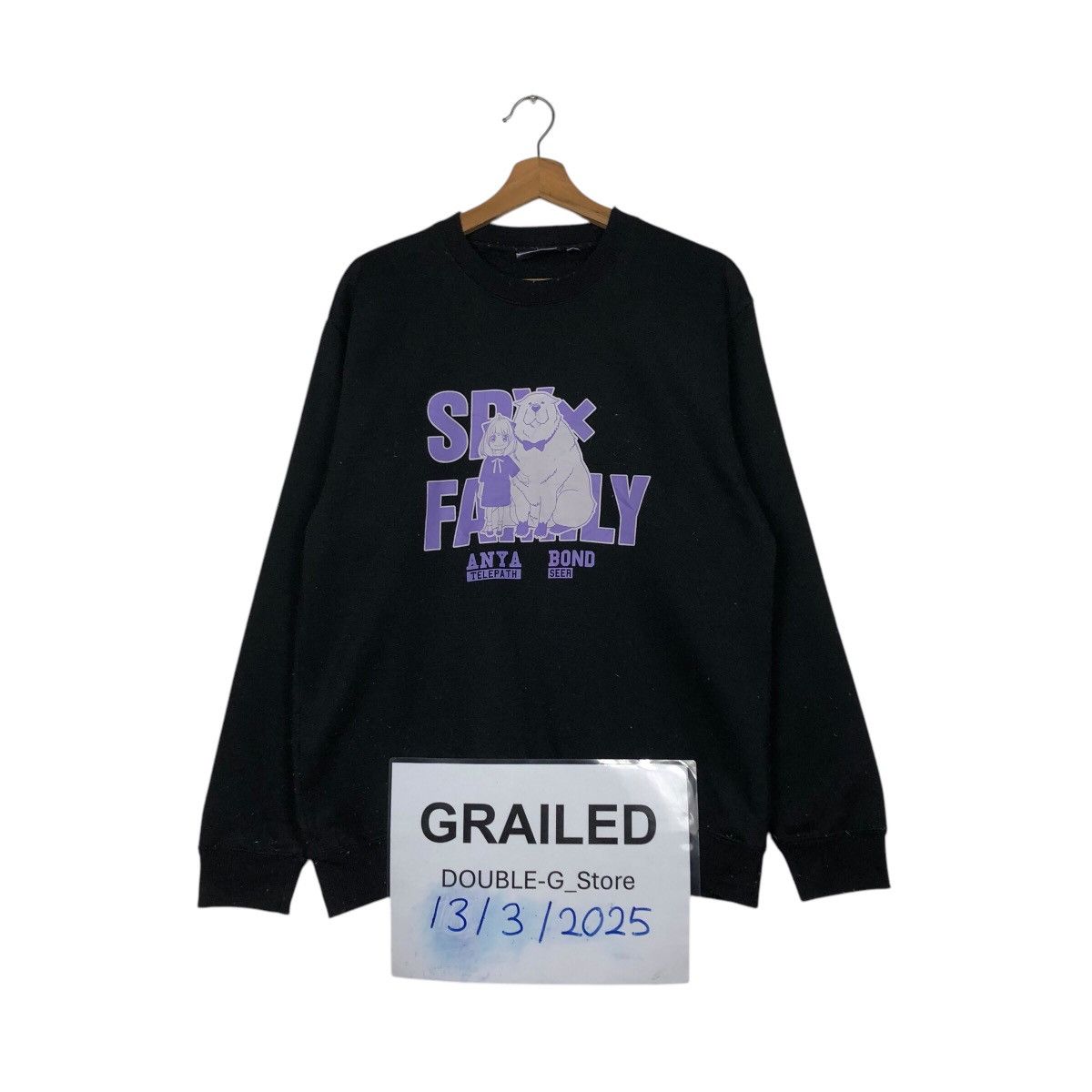 📌Vintage Sweatshirt Cartoon Spy Family Big Logo