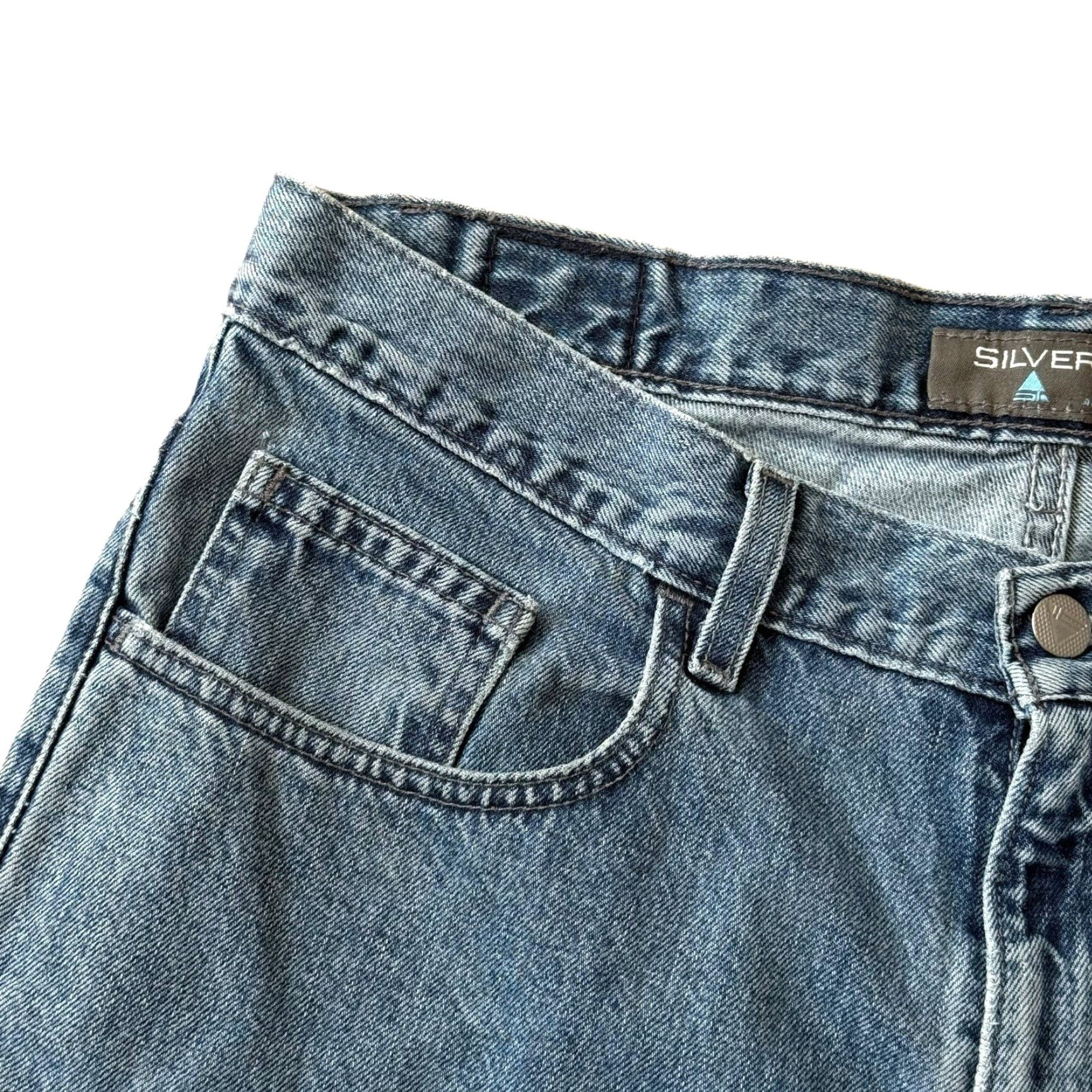 Vintage VINTAGE Rare Levis Silver Tab Straight Leg Jeans Men 33 x 30 Denim 5-Pocket Zipper Zip Silver Tab Levis Mens Jeans Size US 33 - 4 Thumbnail