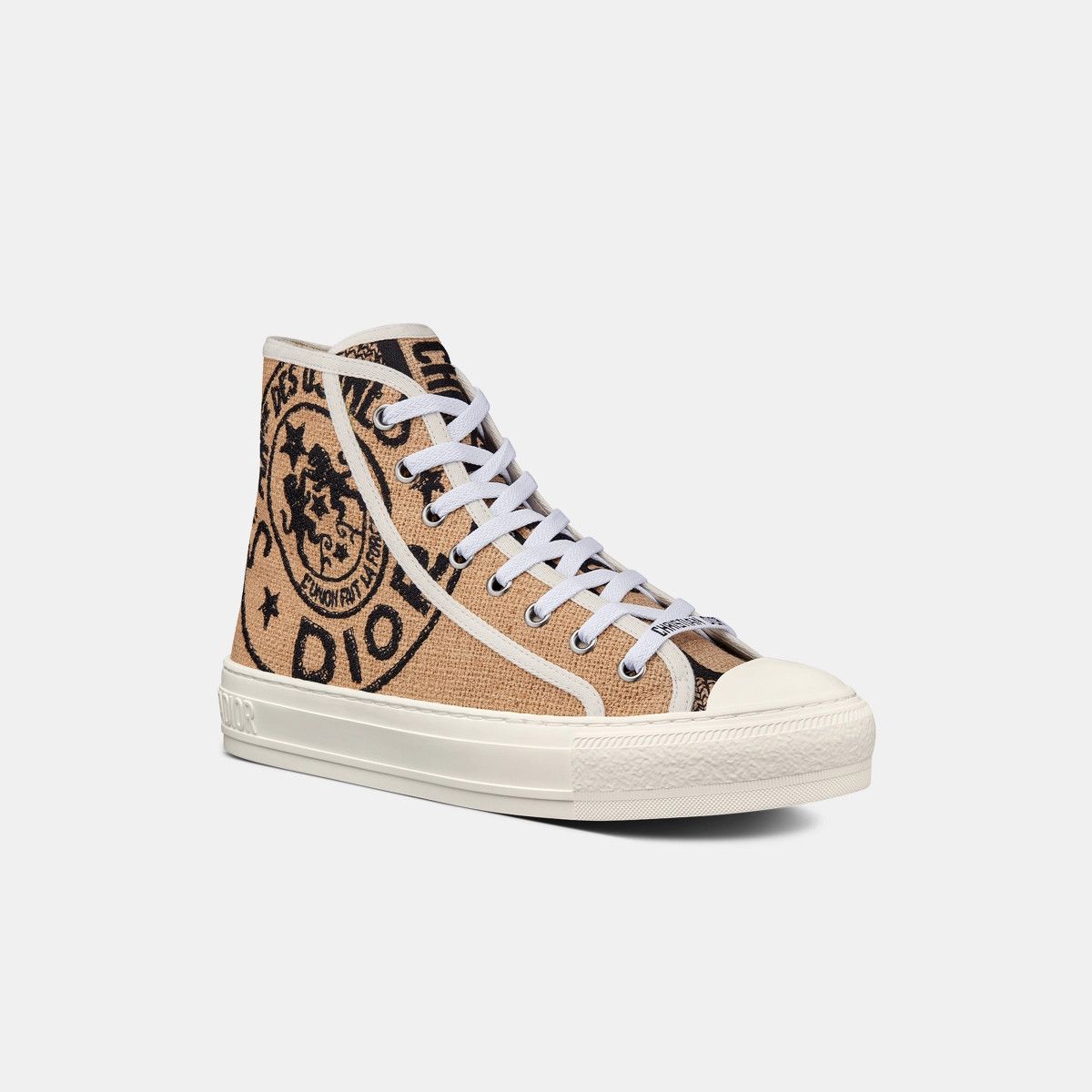 Dior o1bcso1str0225 Walk'n'Dior High-Top Sneaker in Beige Size US 10 / IT 40 - 2 Thumbnail