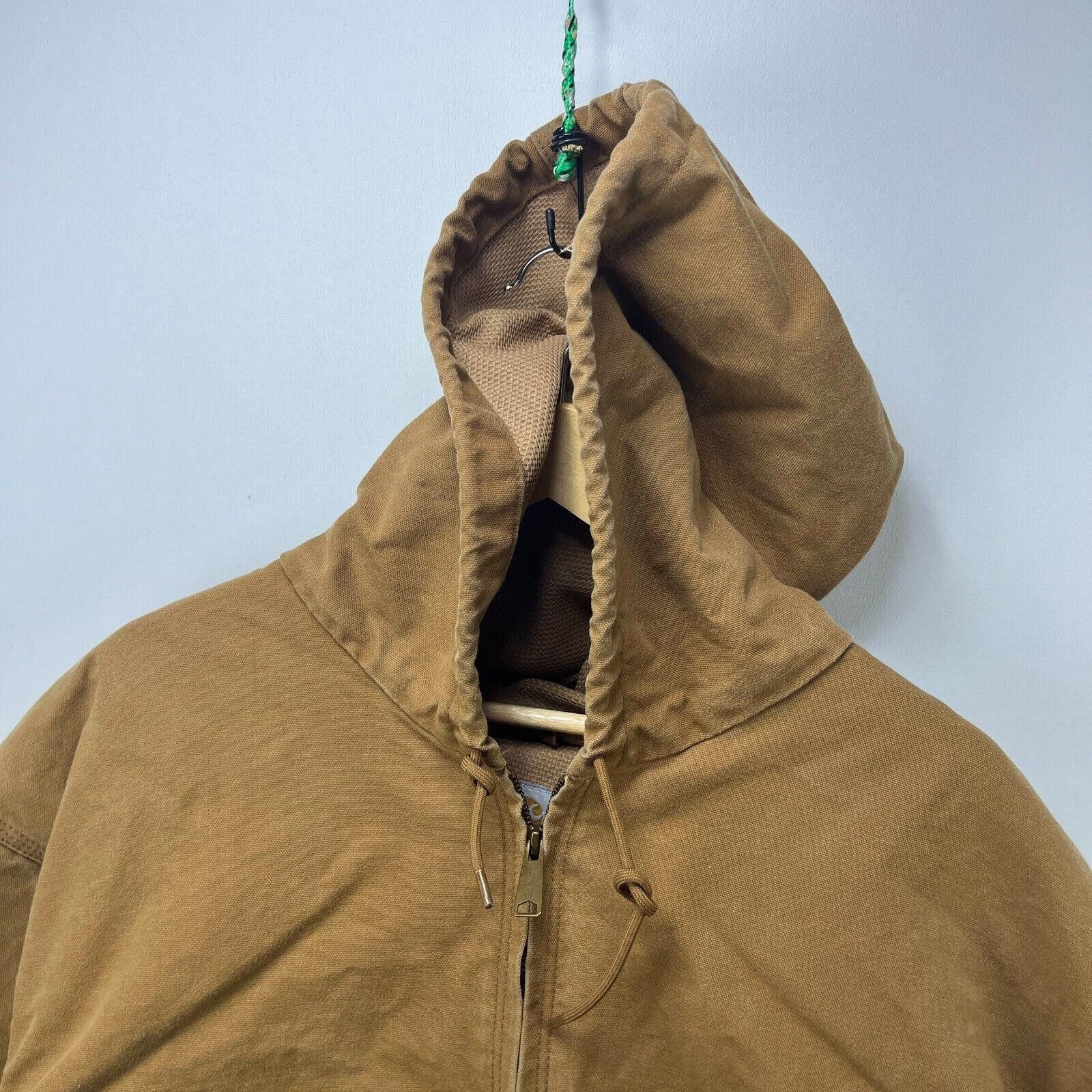Carhartt Vintage 90s Carhartt Zip up Hooded Jacket 4XL J131 Brown Size US XXL / EU 58 / 5 - 5 Thumbnail