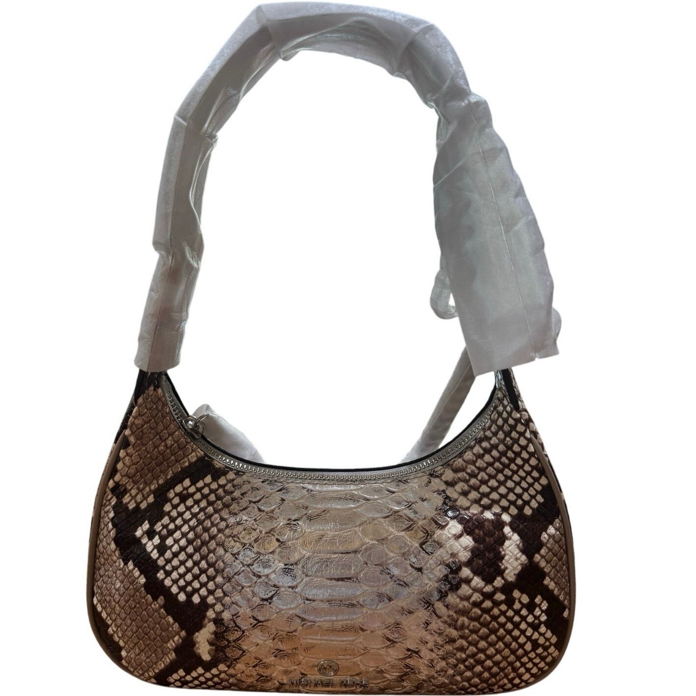 Michael Kors Michael Kors Piper Two-Tone Snake Leather Shoulder Bag Size ONE SIZE - 5 Thumbnail
