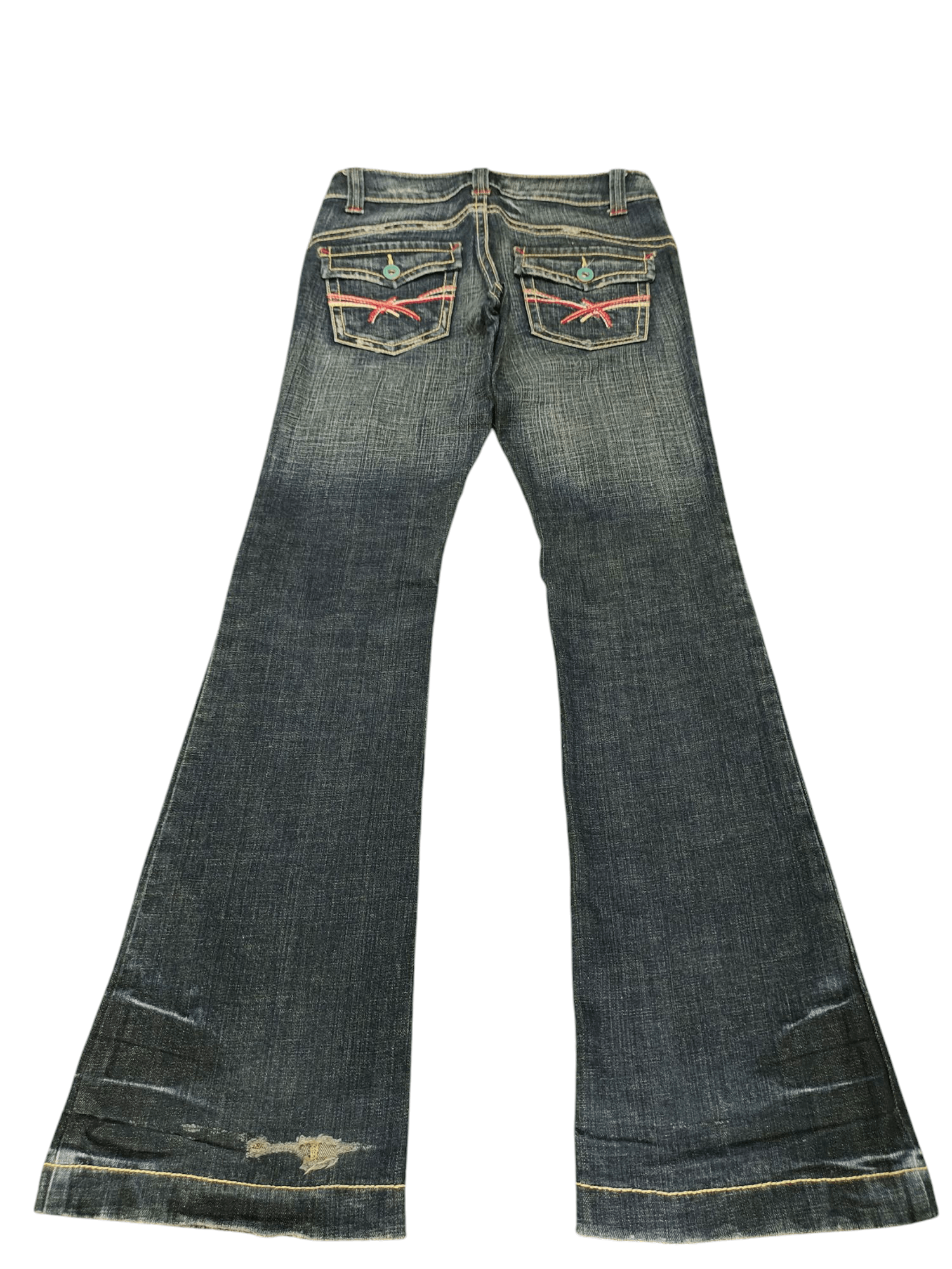 Japanese Brand Flare Jeans Camel Road Japan Faded Low Rise Denim Bootcut Size US 29 - 11 Thumbnail