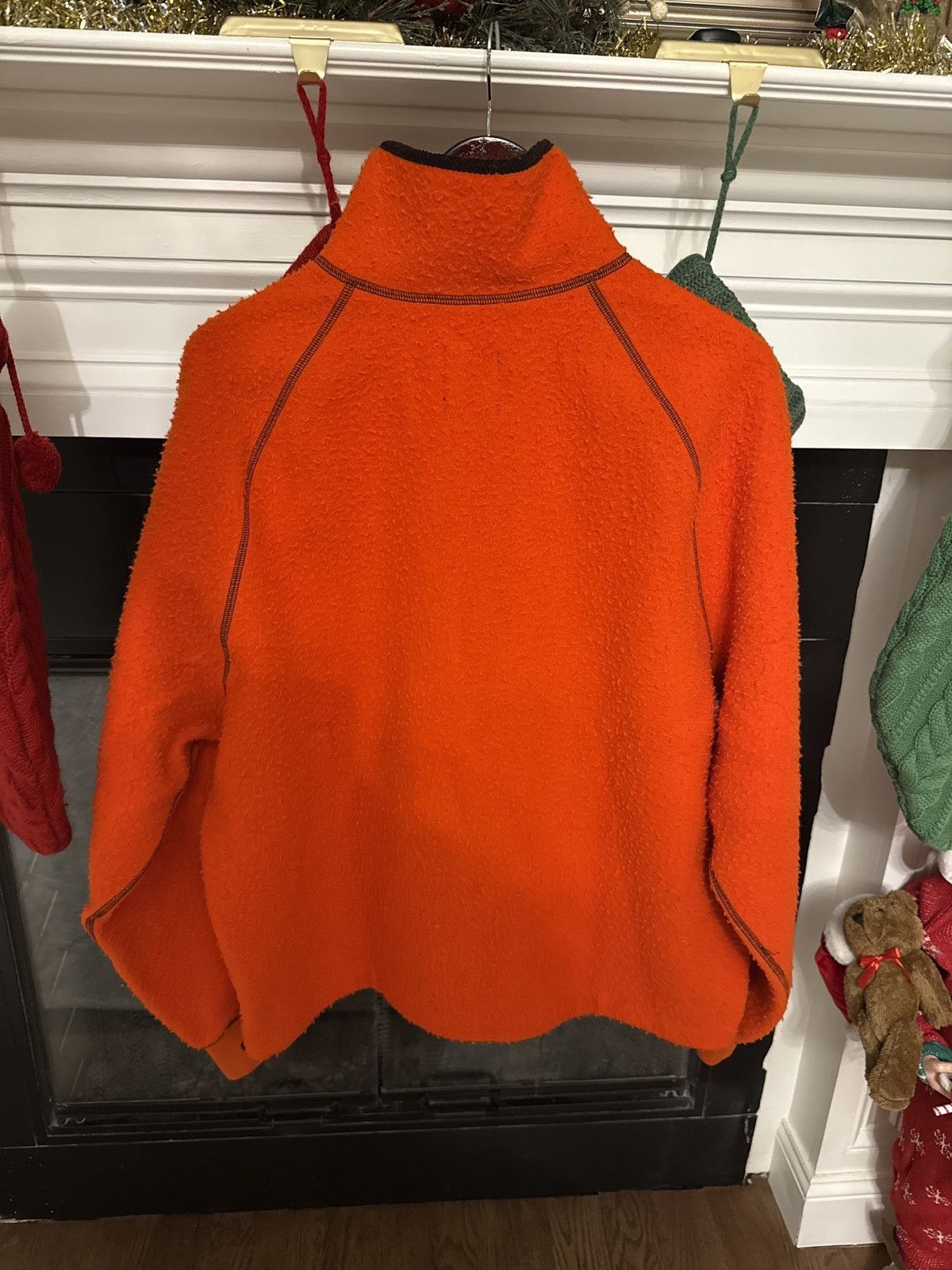 Drake's Orange Casentino Wool Half-Zip Sweater size 44 Size US L / EU 52-54 / 3 - 2 Thumbnail