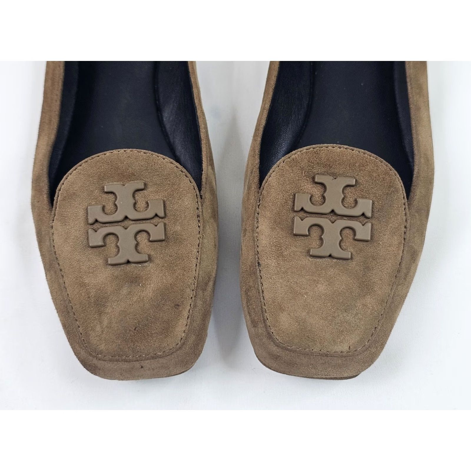 Tory Burch Tory Burch Ballet Womens Brown Suede Leather Slip Flat Women Slide Loafer Logo Size US 7 / IT 37 - 6 Thumbnail
