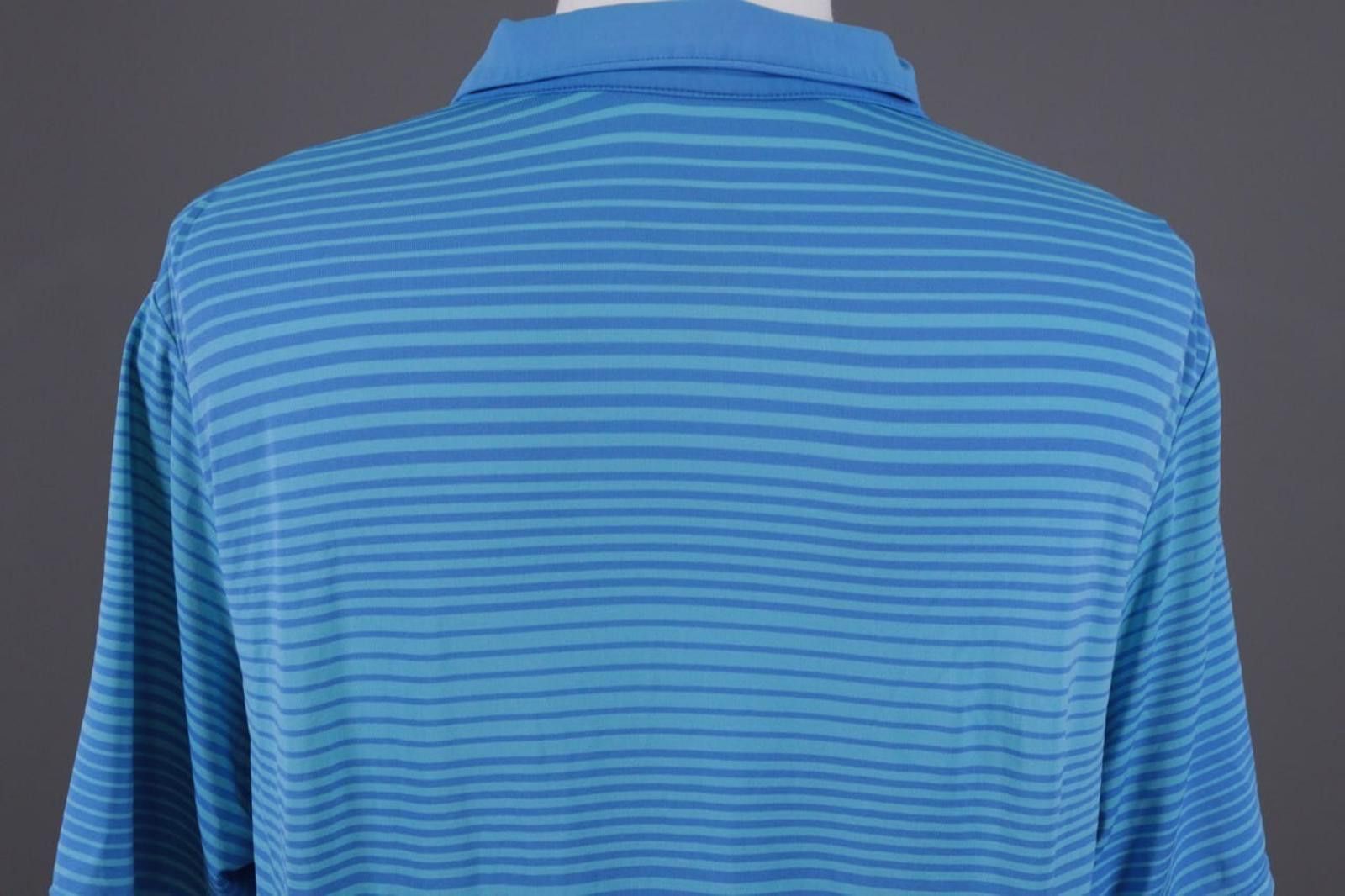 Nike Nike Golf Dri Fit Blue Striped Tennis Polo Shirt Size L Size US L / EU 52-54 / 3 - 8 Thumbnail