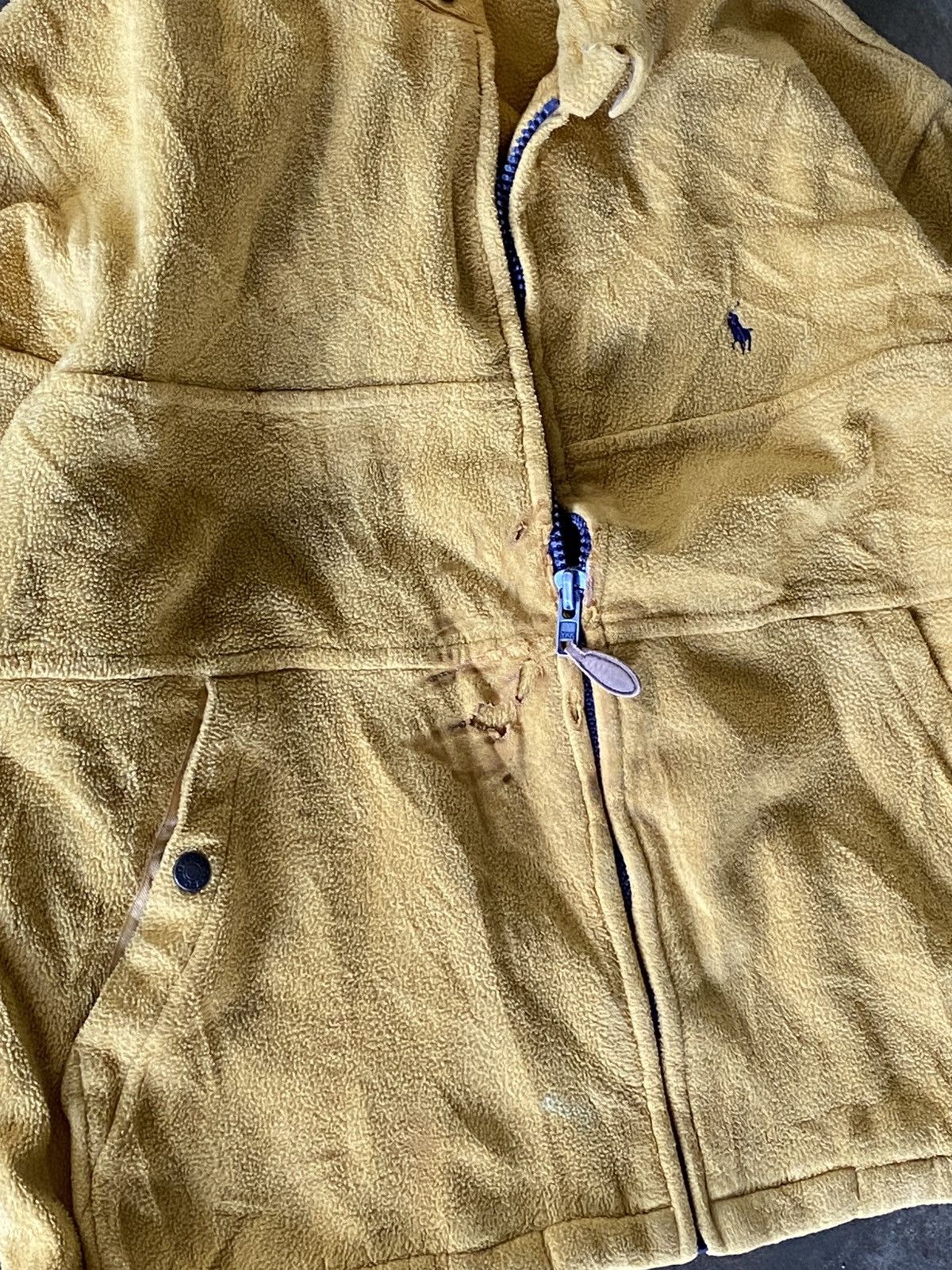 Polo Ralph Lauren VTG Mustard Polo Ralph Lauren Fleece Polartec faded Z4 Size US XL / EU 56 / 4 - 16 Thumbnail