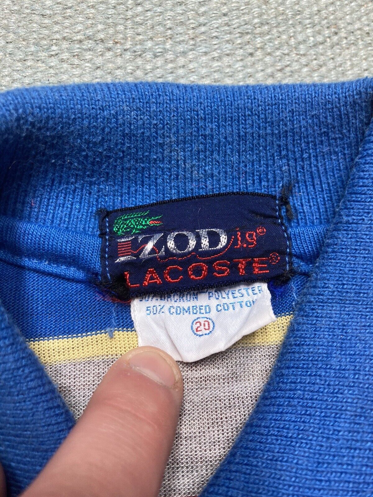 Izod × Vintage VTG iZod lacoste striped polo shirt thin soft size 20 Size S / US 4 / IT 40 - 5 Thumbnail