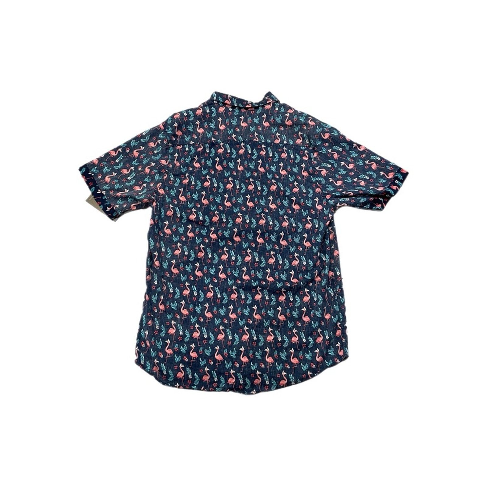Vintage Simply Southern Flamingo Print Button-Down Shirt Size US XXL / EU 58 / 5 - 2 Thumbnail