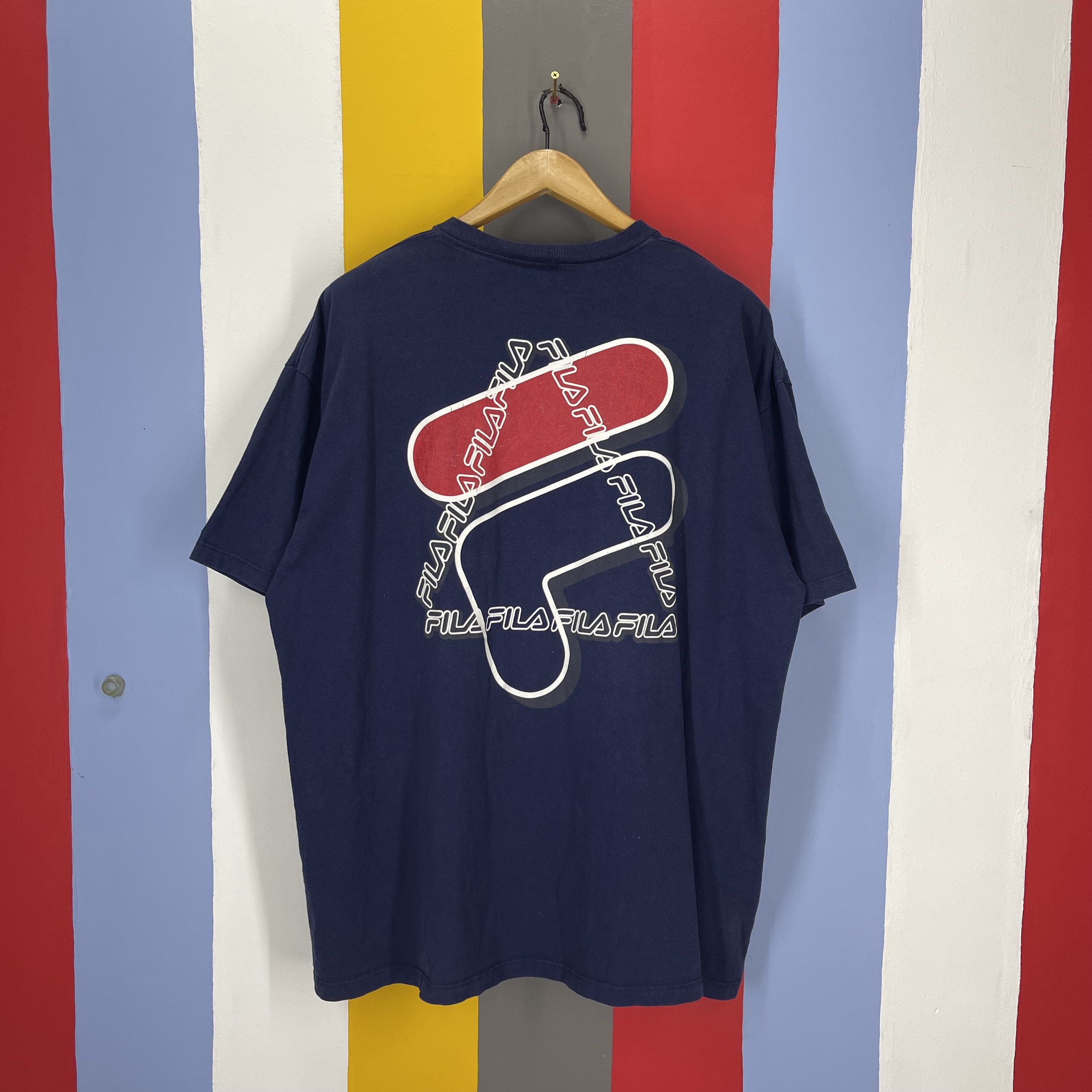 Fila 90s Vintage FILA Crew Neck T Shirt #2030/14 Size US XL / EU 56 / 4 - 1 Thumbnail