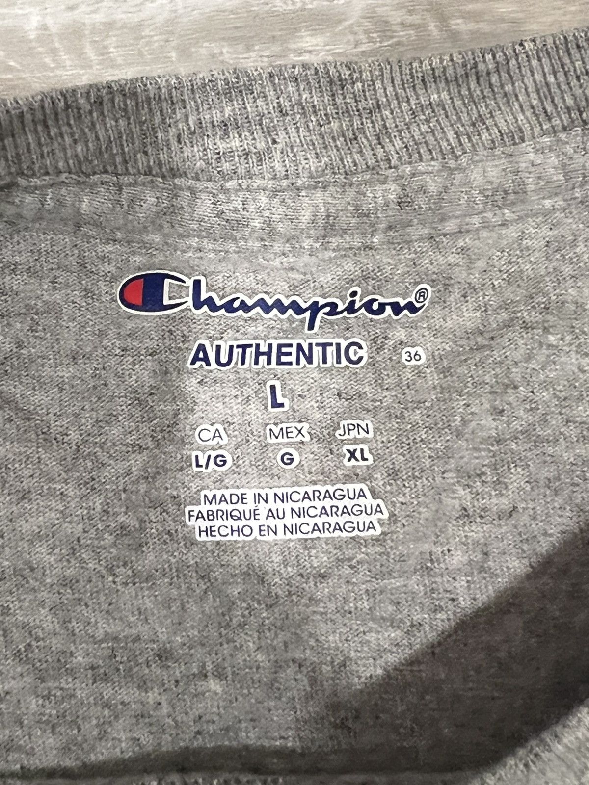 Champion American College Georgetown Grey Long-sleeve T-shirt Size US L / EU 52-54 / 3 - 3 Thumbnail
