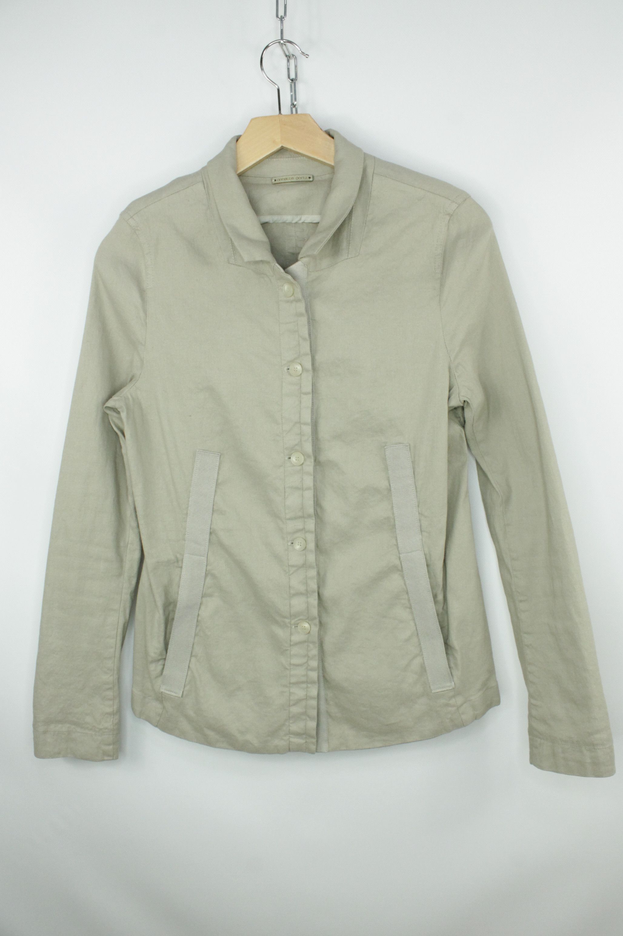 Annette Gortz Annette Gortz Ilka Beige Cotton Linen Stretch Light Jacket Size S / US 4 / IT 40 - 1 Thumbnail