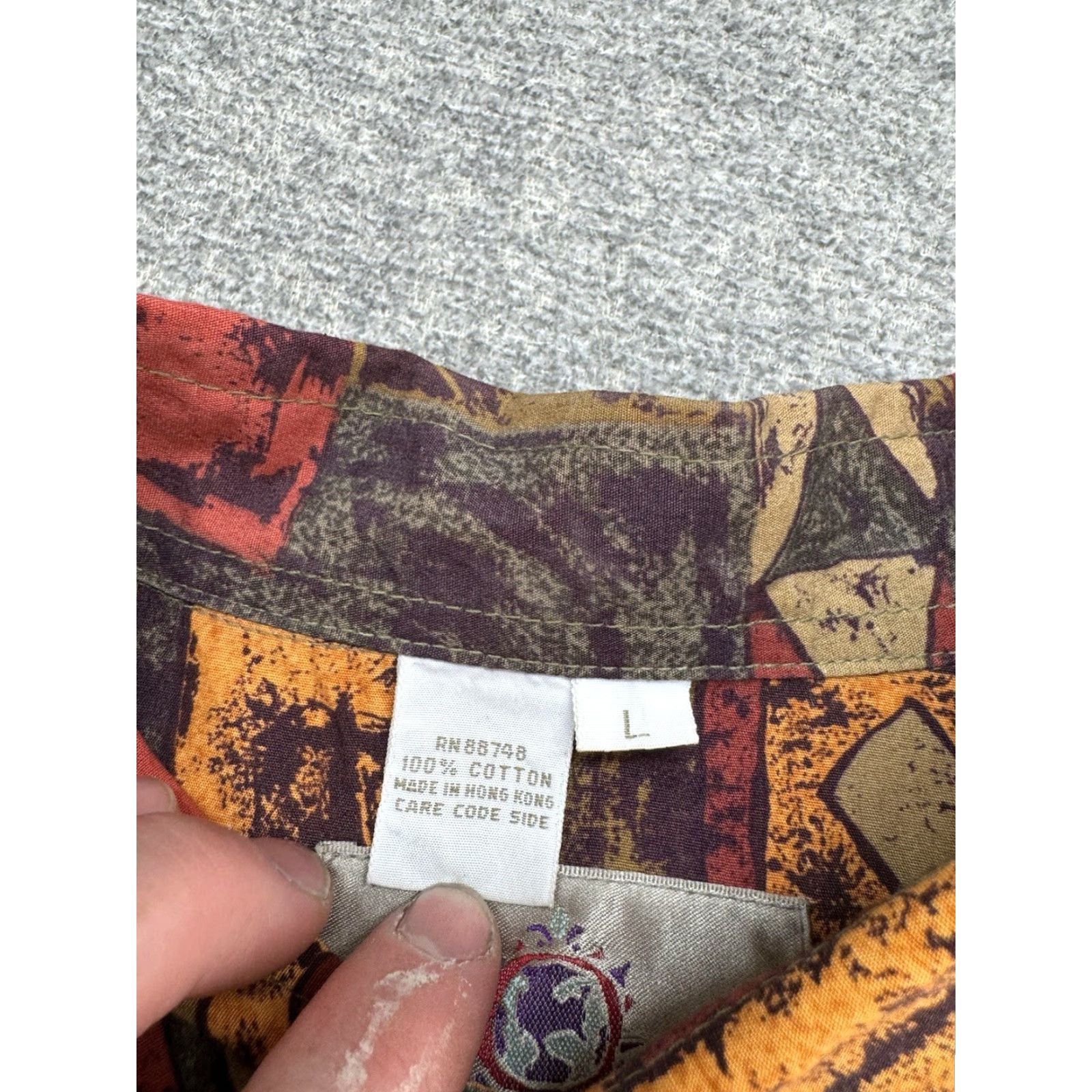 The Territory Ahead Territory Ahead Shirt Mens Large Button-Up Short Sleeve Cotton Abstract Multicolor Casual/Travel Size US L / EU 52-54 / 3 - 6 Thumbnail