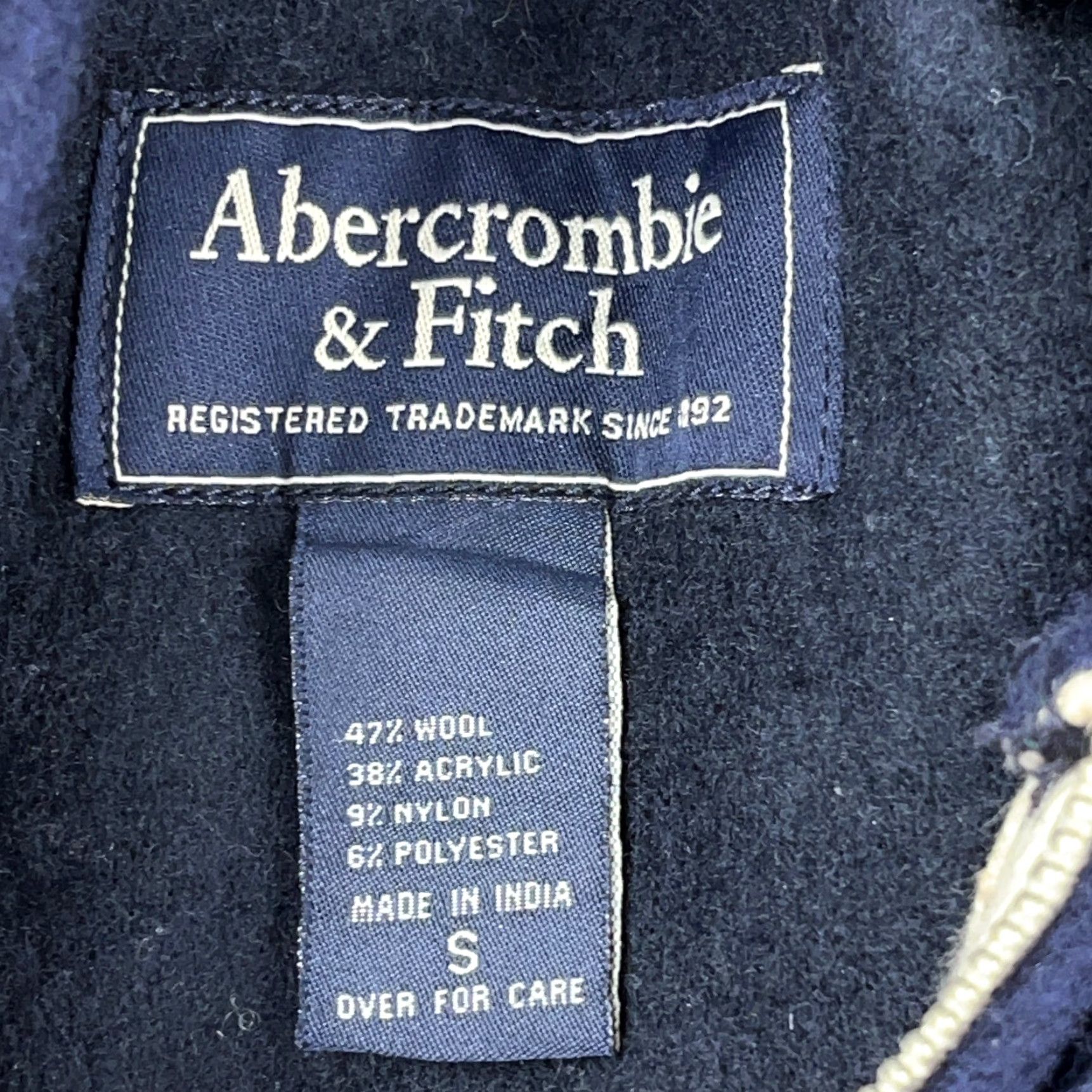 Abercrombie & Fitch VINTAGE Abercrombie & Fitch Hoodie Men Small Blue Solid Tweed Full Zip Heavyweight Sports Size US S / EU 44-46 / 1 - 3 Thumbnail