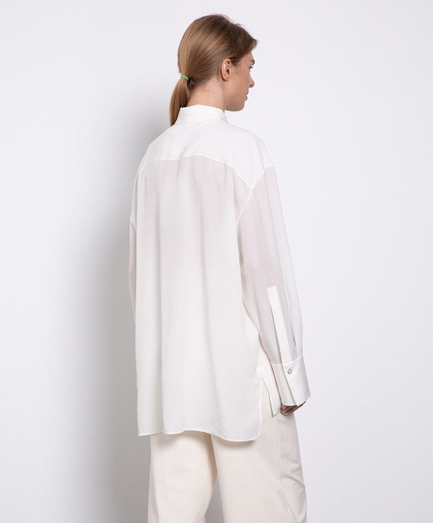 Givenchy o1y0925 Silk Shirt in White Size XS / US 0-2 / IT 36-38 - 4 Thumbnail