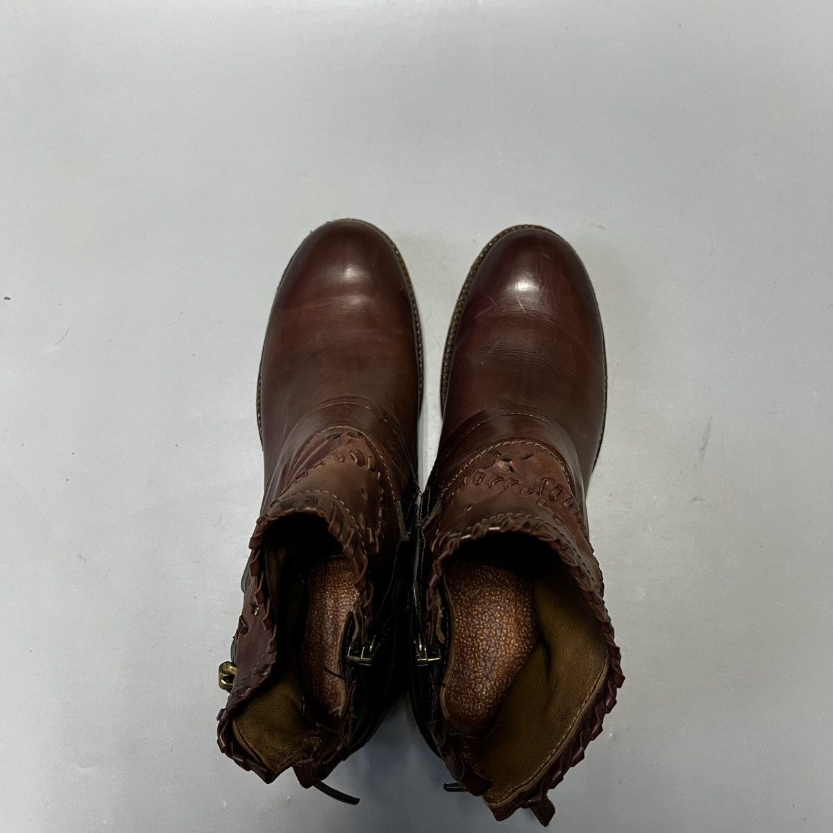 A.S.98 A.S.98 Airstep Design Zip Ankle Boots Shoes Burgundy leather Size US 7 / IT 37 - 7 Thumbnail