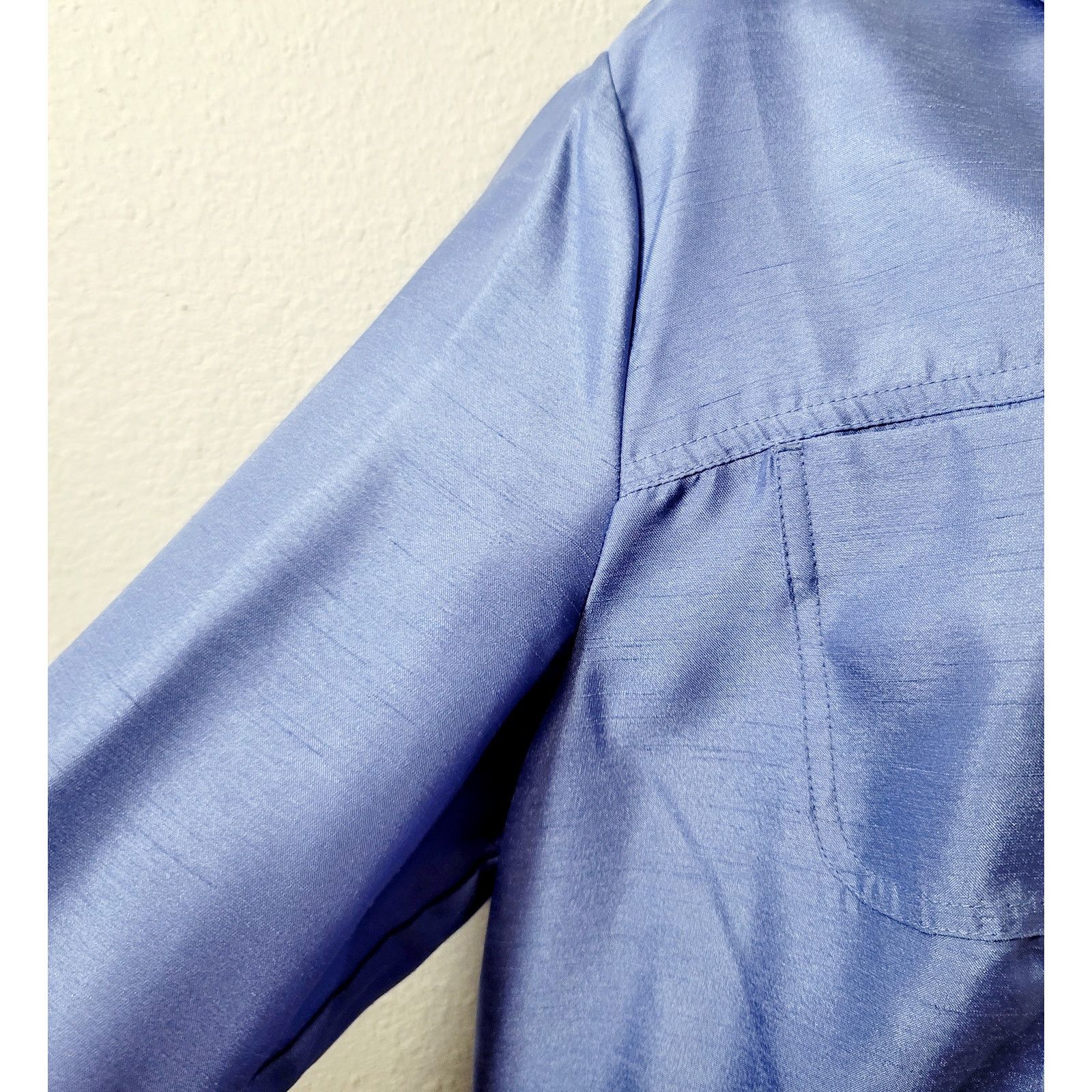 Other Draper's & Damon's Periwinkle Blue Purple Full Zip Blazer PL Size L / US 10 / IT 46 - 6 Thumbnail