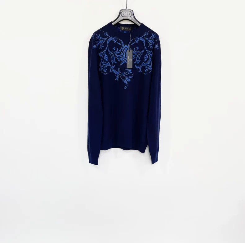 Versace VERSACE Wool Blend Embroidered Sweater - dmc Size US M / EU 48-50 / 2 - 1 Thumbnail
