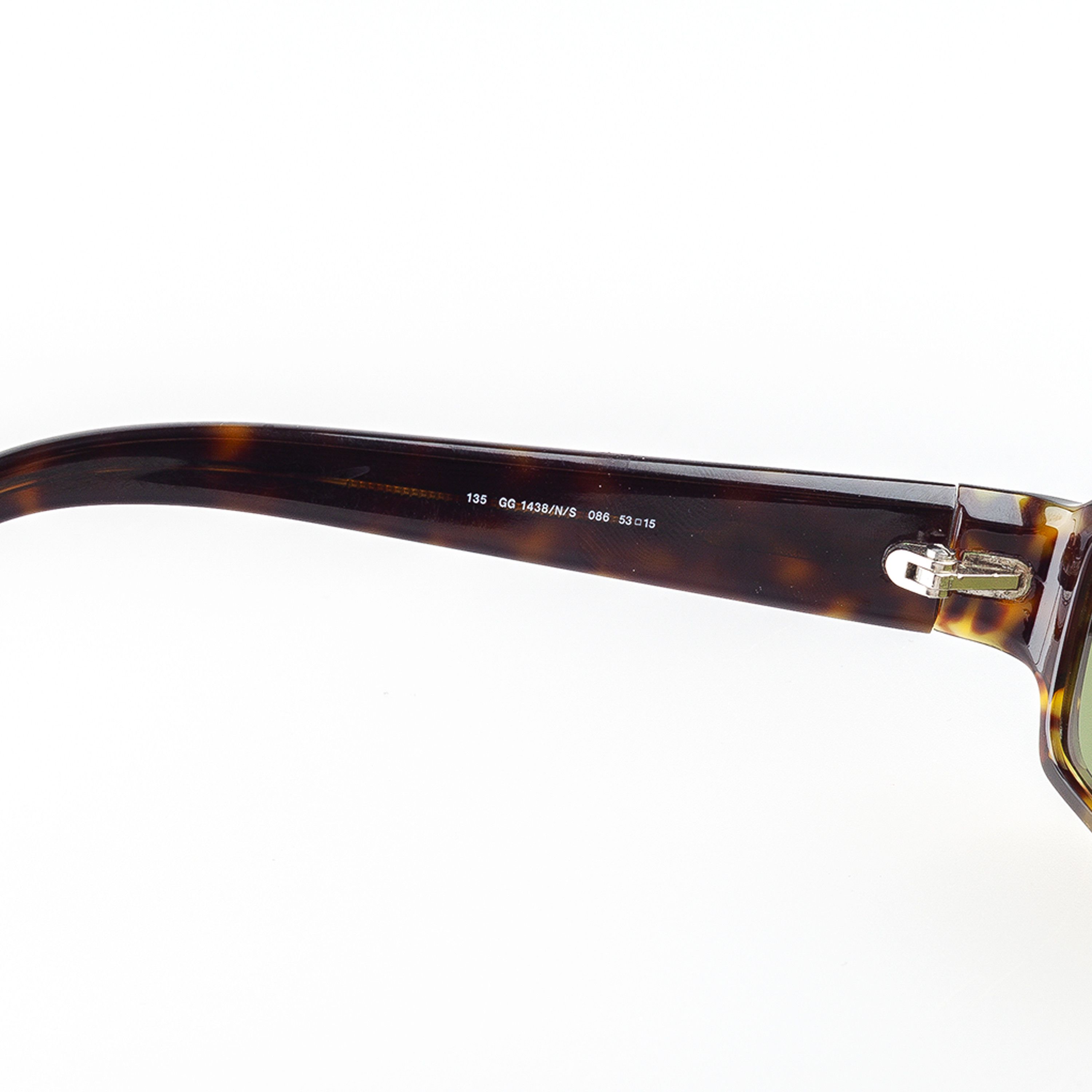 Gucci Gucci gg 1438/N/S 086 Brown Rectangle Vintage Sunglasses Size ONE SIZE - 5 Thumbnail