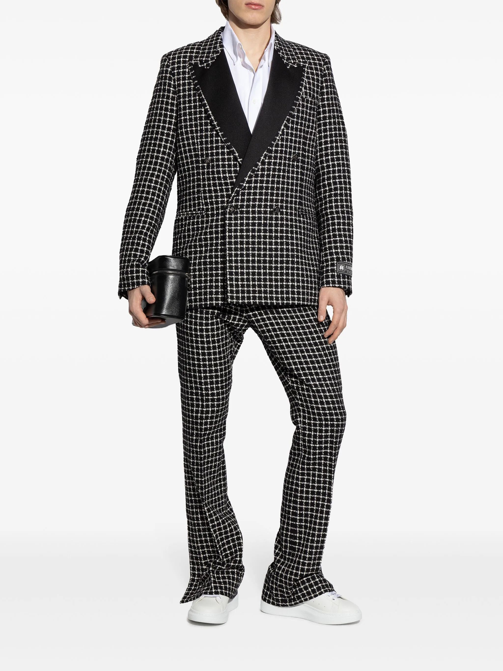 Amiri oc11z0126 Buckle Blazer in Black/White Size US L / EU 52-54 / 3 - 2 Thumbnail