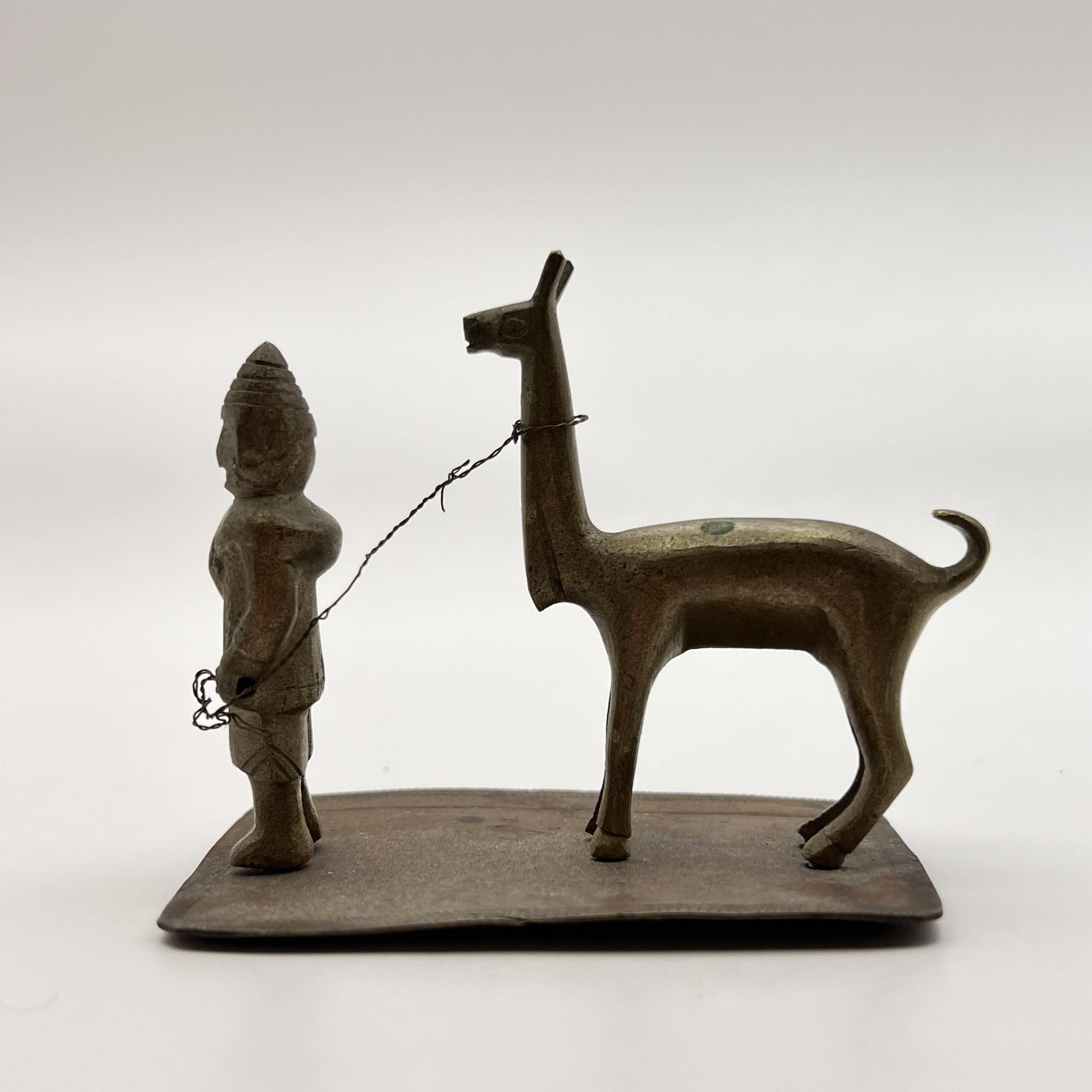 Vintage Vintage Cast Bronze Brass Mongol Lama Figure Handmade Size ONE SIZE - 4 Thumbnail