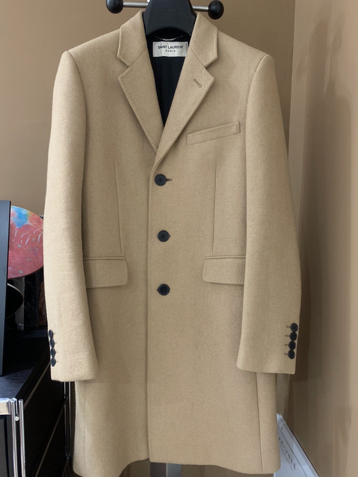 Saint Laurent Paris Saint Laurent 2015FW Camel Chestfield coat Size US S / EU 44-46 / 1 - 1 Thumbnail