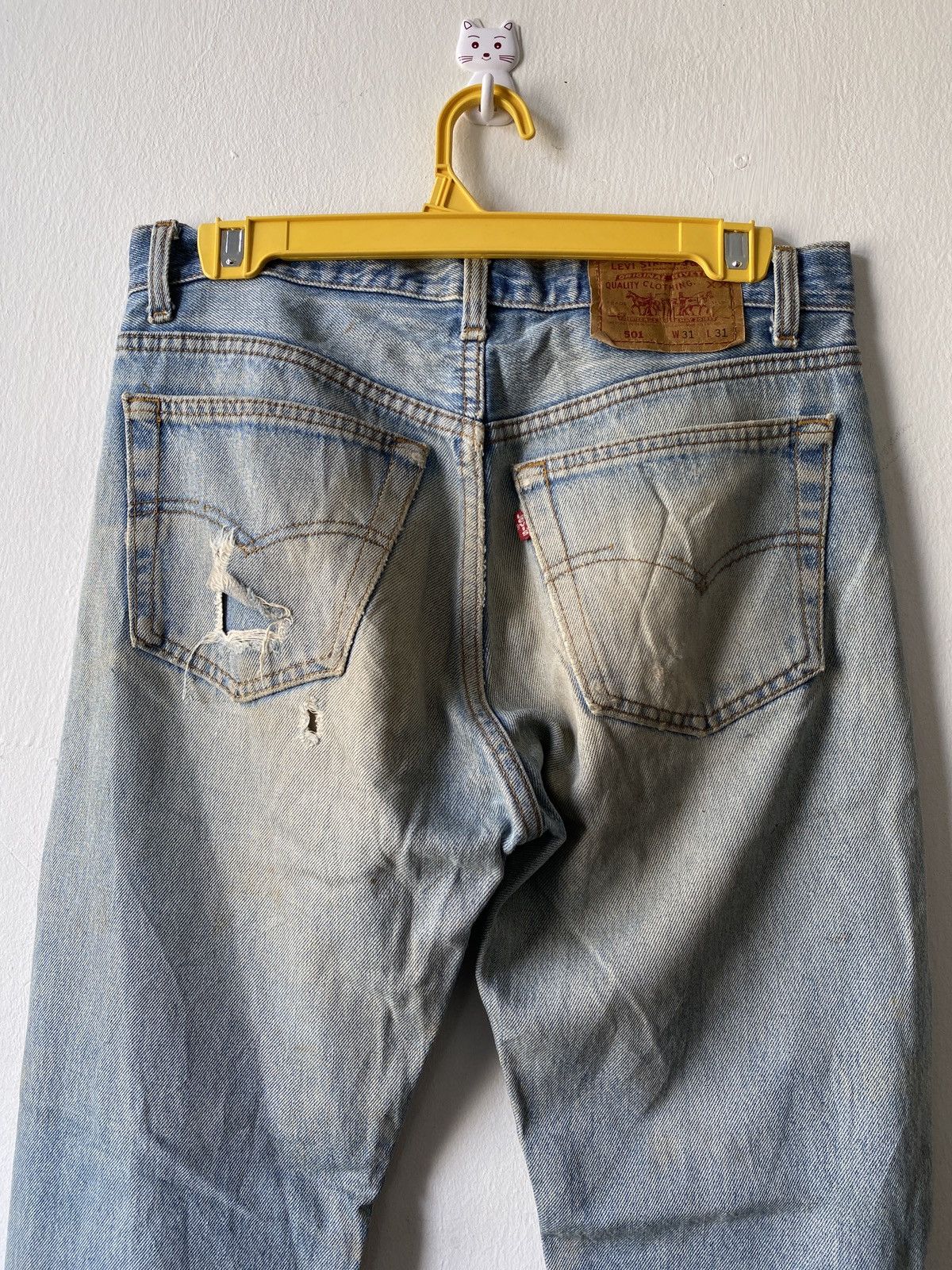 Levi's Vintage Levi’s 501 Top Button 524 Distressed Denim Size US 30 / EU 46 - 10 Thumbnail