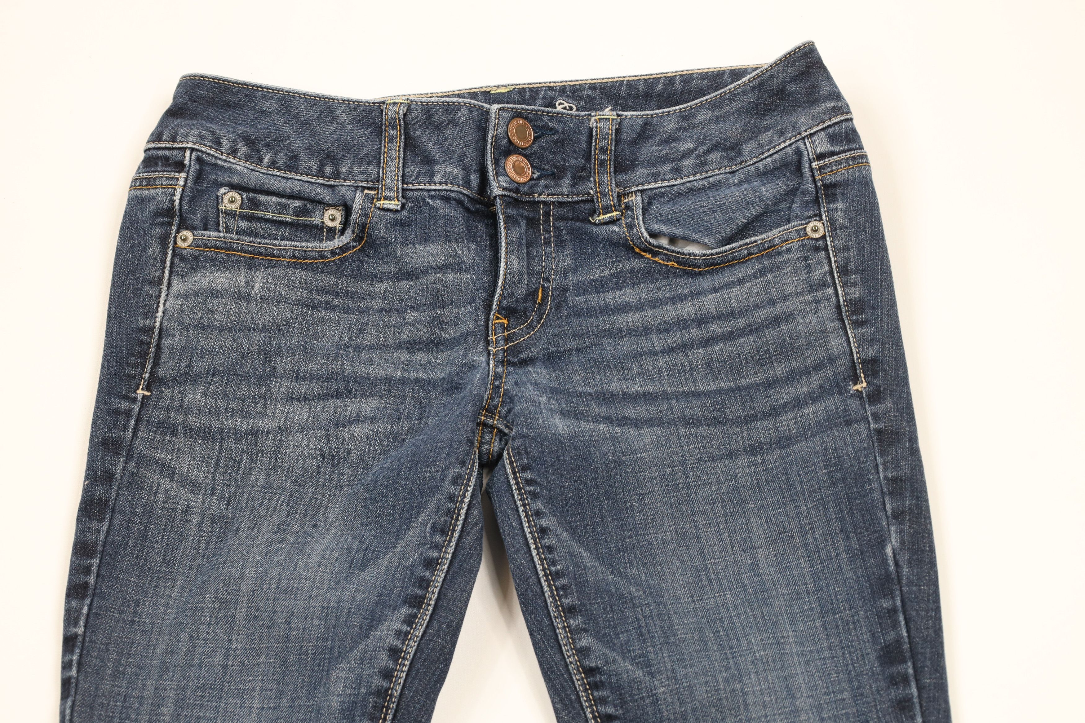 American Eagle Outfitters × Vintage Vintage Y2K American Eagle Outfitters Stretch Babydoll Jeans Size 26" / US 2 / IT 38 - 2 Thumbnail